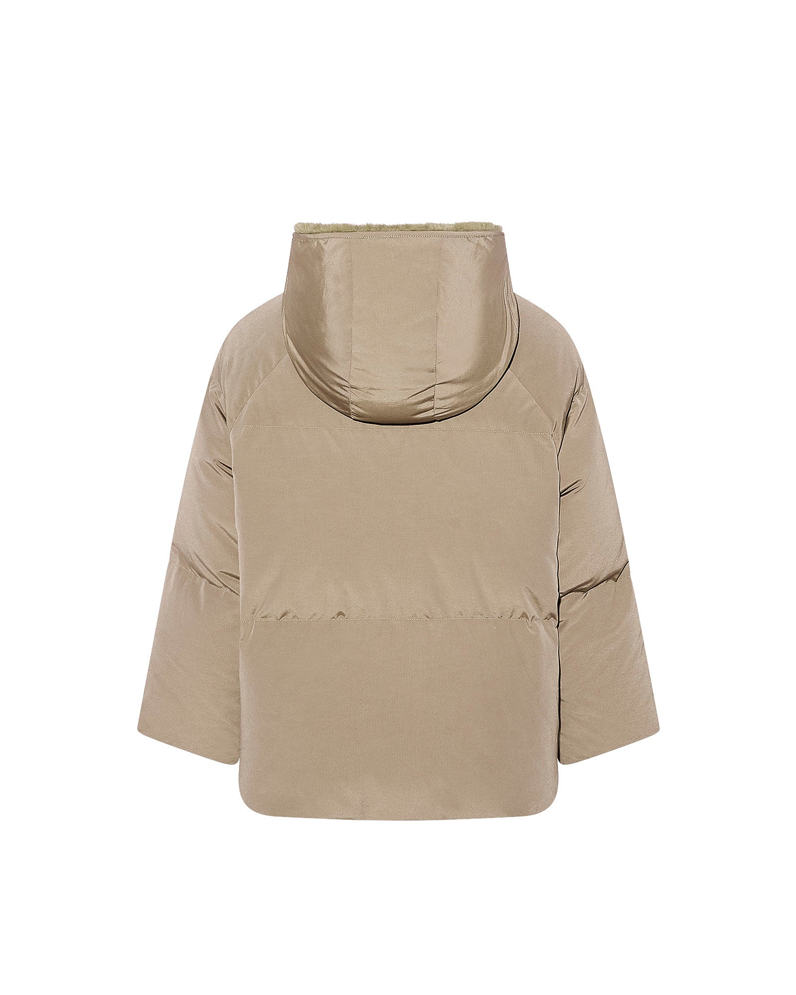 Short down jacket with rex rabbit fur trim - Yves Salomon