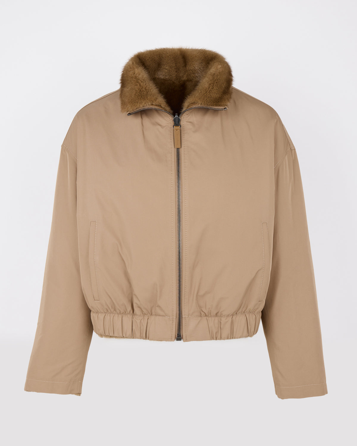 Reversible water-repellent technical fabric jacket with mink fur - Yves Salomon - New Fall/Winter Collection