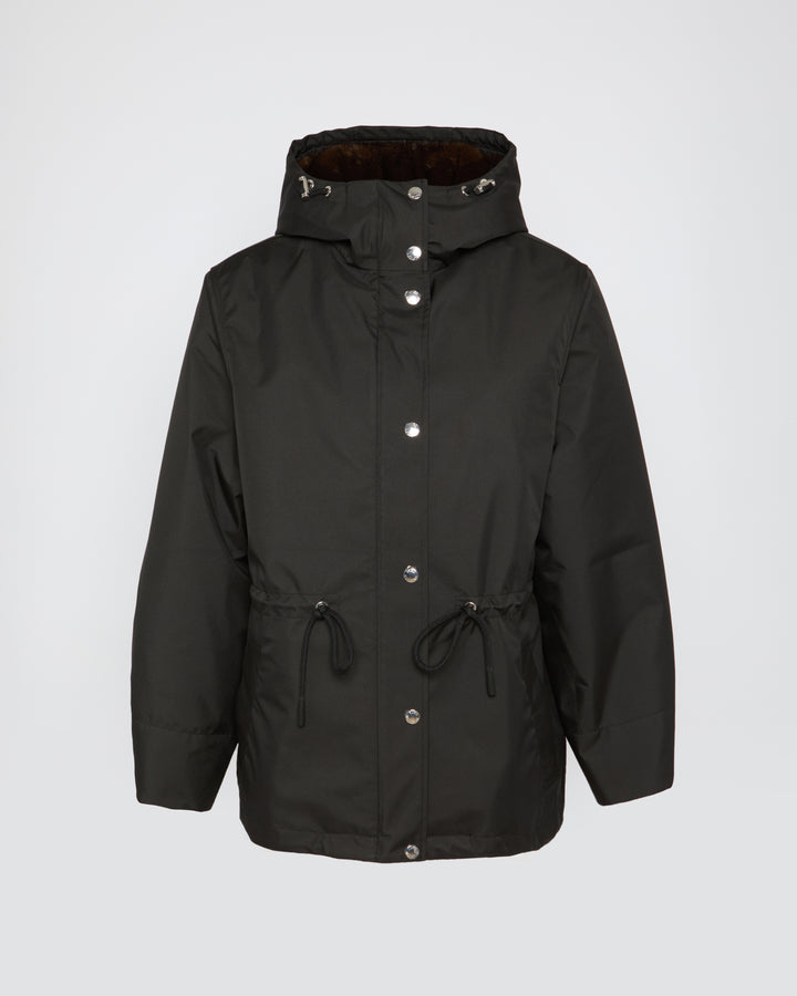 Technical fabric and mink parka -Yves Salomon