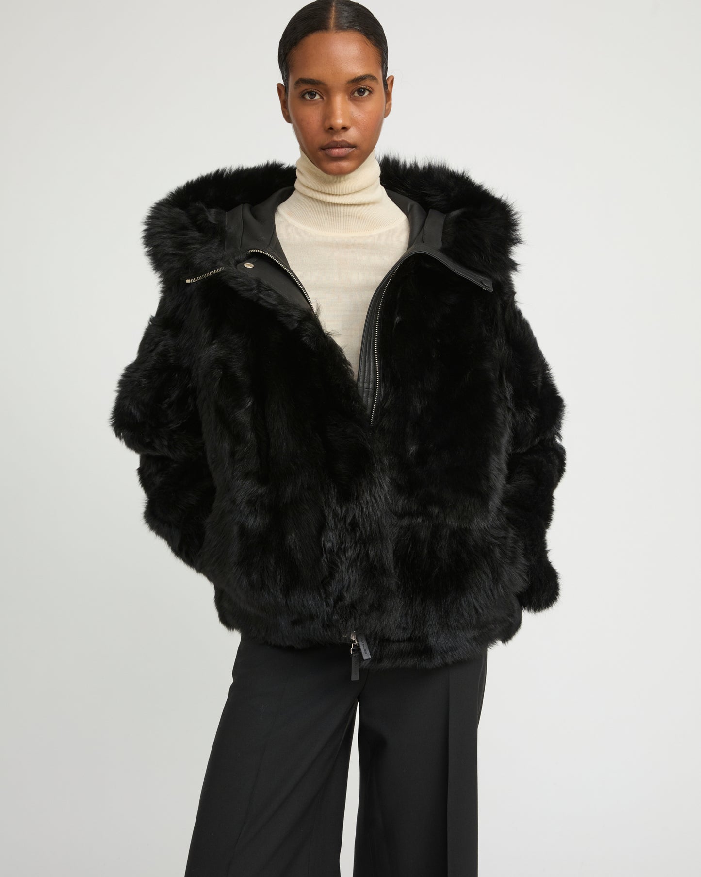 Short Toscana lambskin shearling parka - Yves Salomon