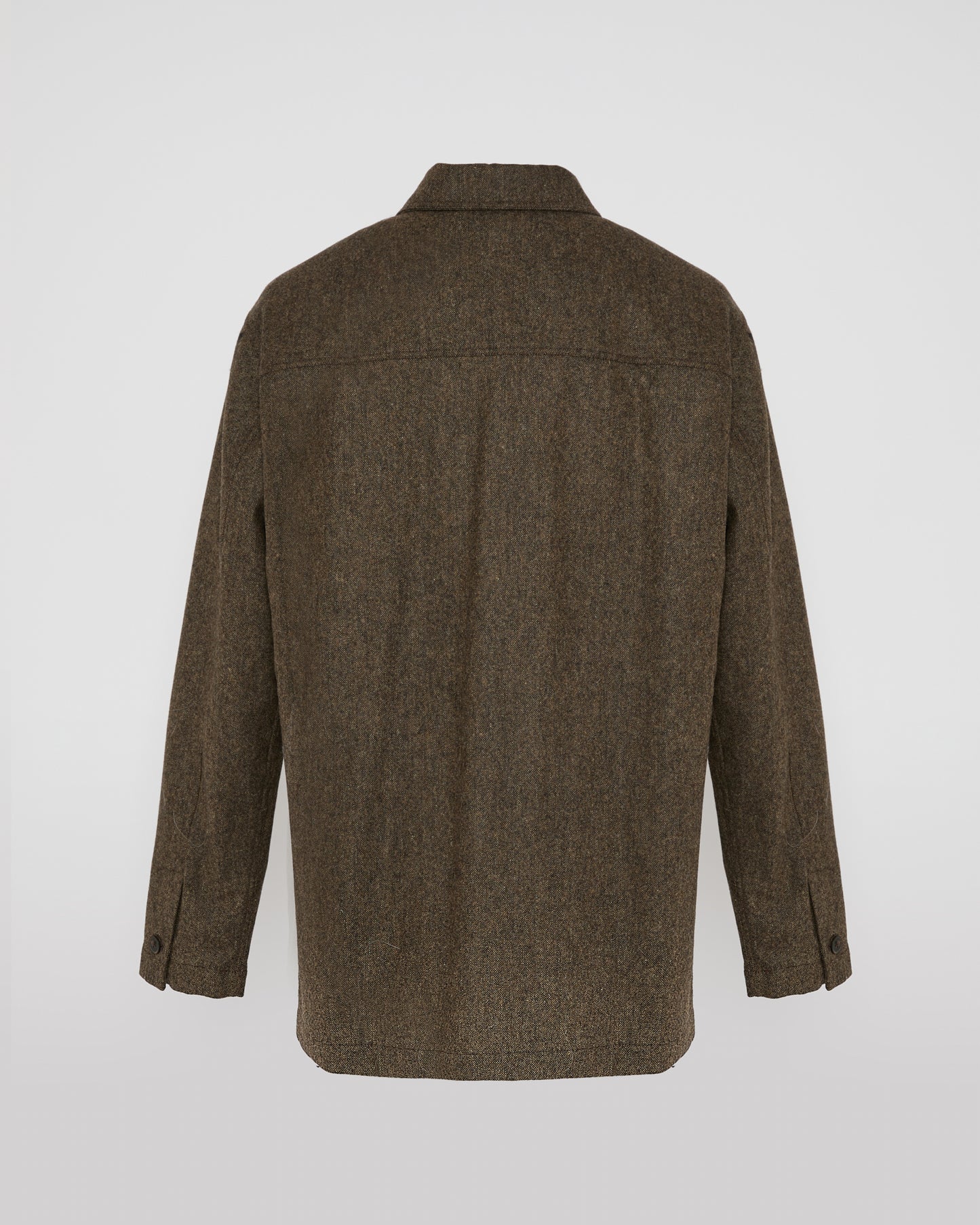 Overshirt in cashmere and wool tweed