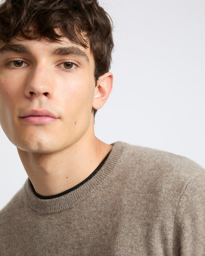 Crew neck knit jumper in 100% cashmere - Yves Salomon - New Fall Winter Collection