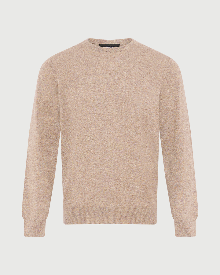 Crew neck knit jumper in 100% cashmere