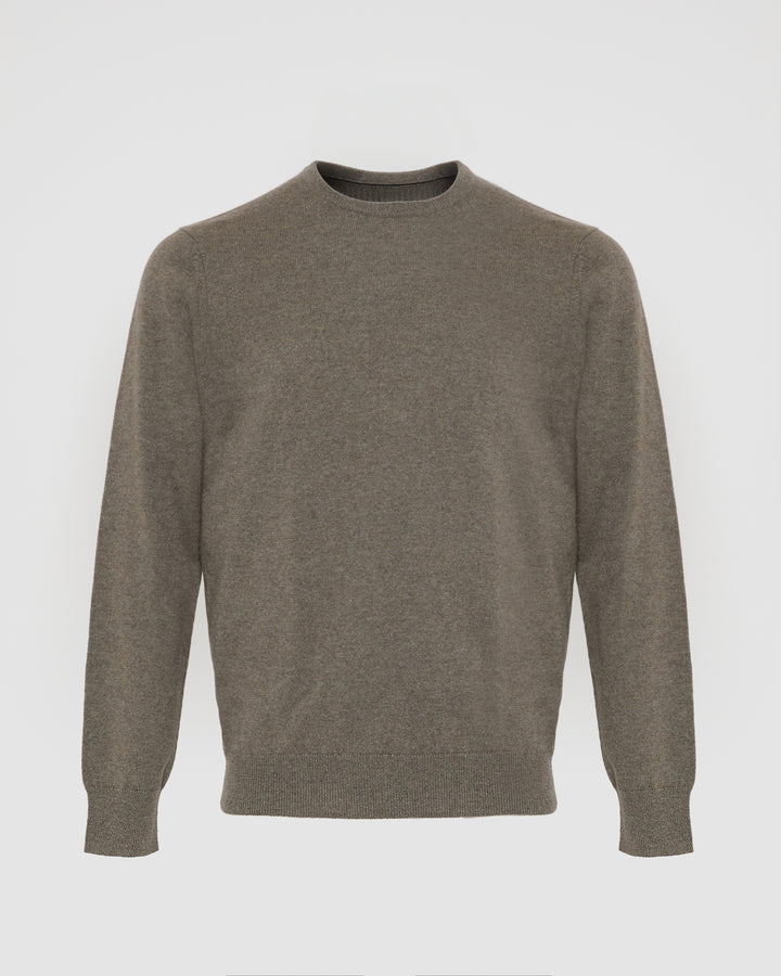 Crew neck knit jumper in 100% cashmere