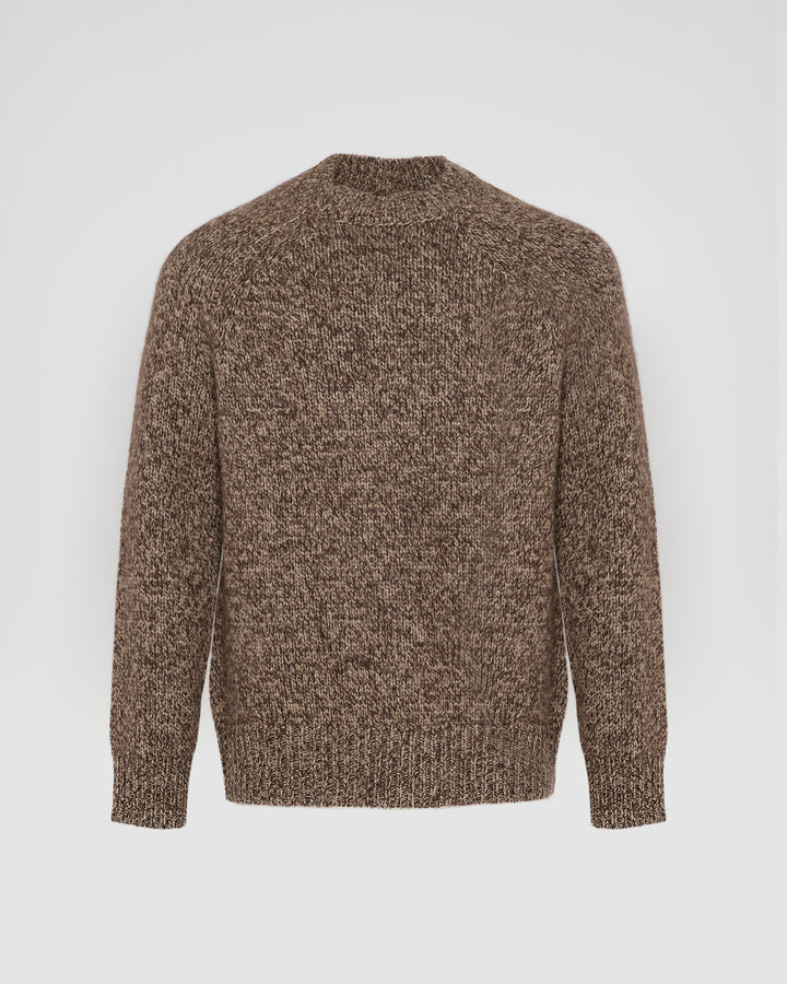 Crew neck jumper in 100% cashmere thick knit