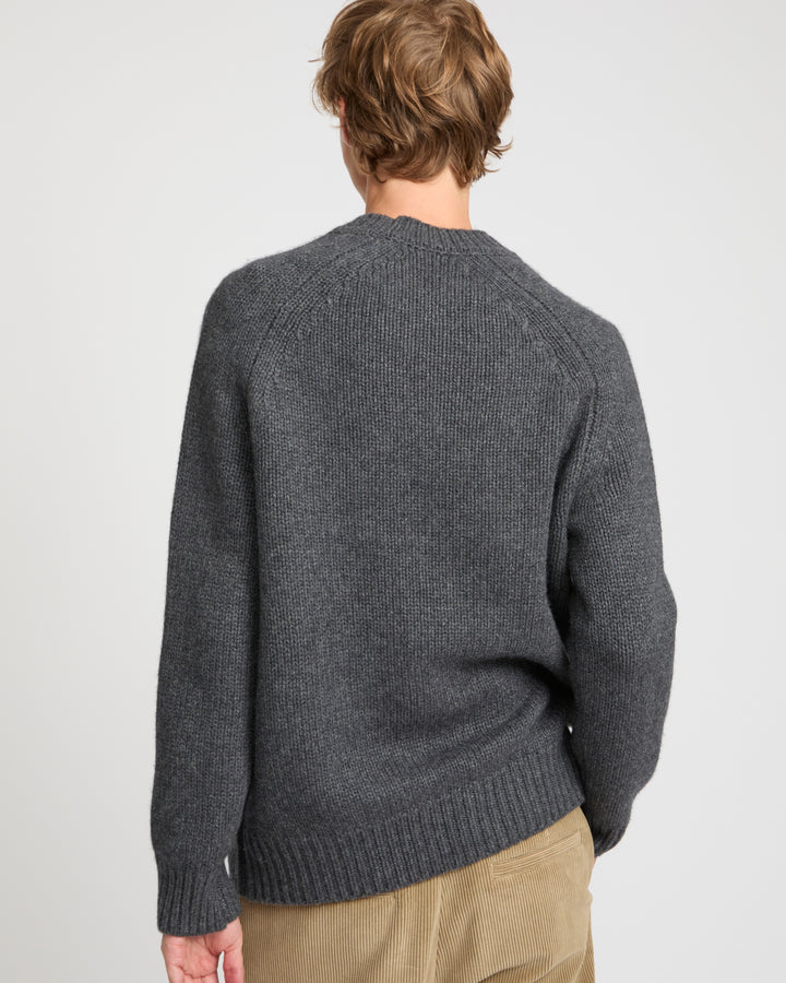 Crew neck jumper in 100% cashmere thick knit
