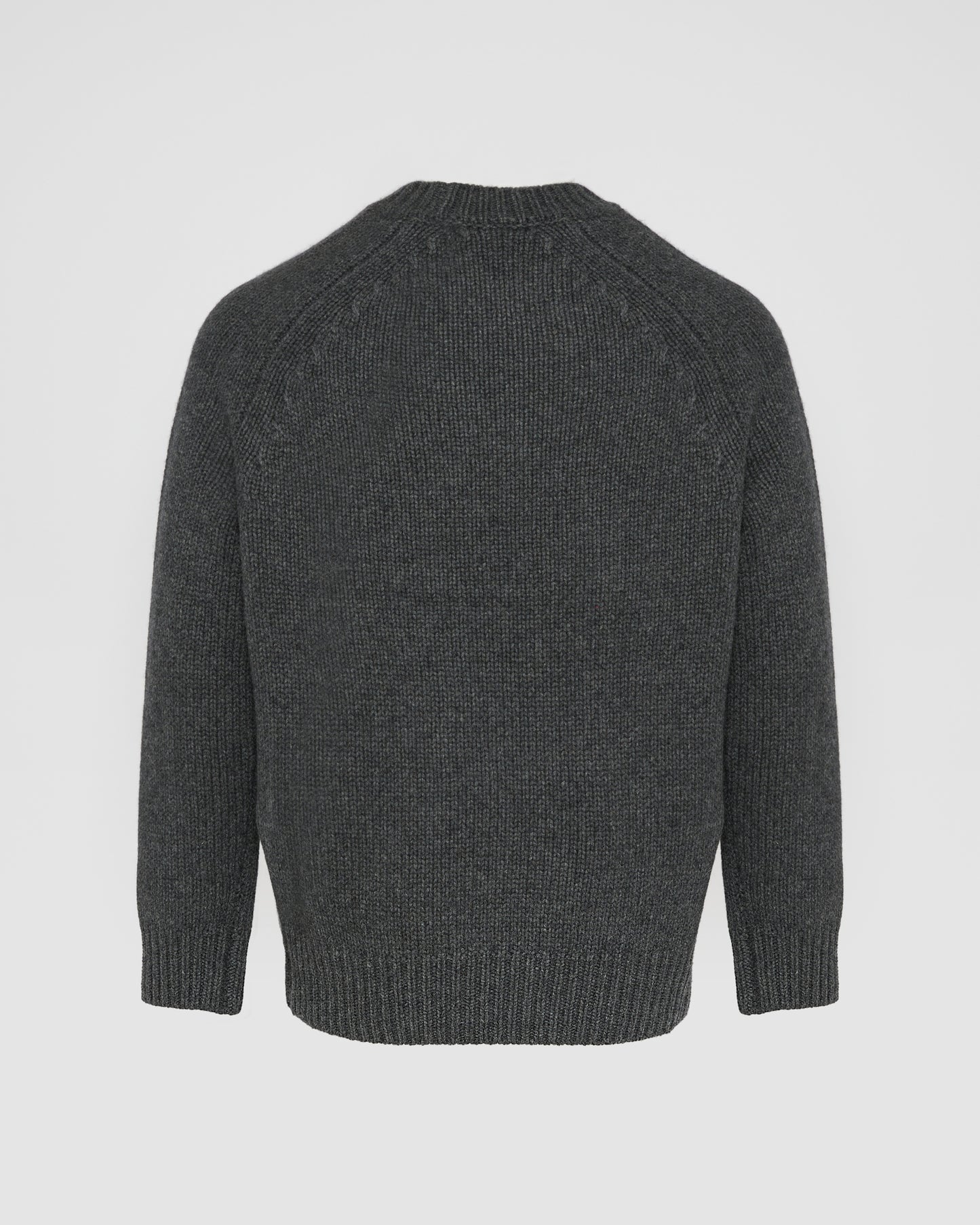 Crew neck jumper in 100% cashmere thick knit - Yves Salomon