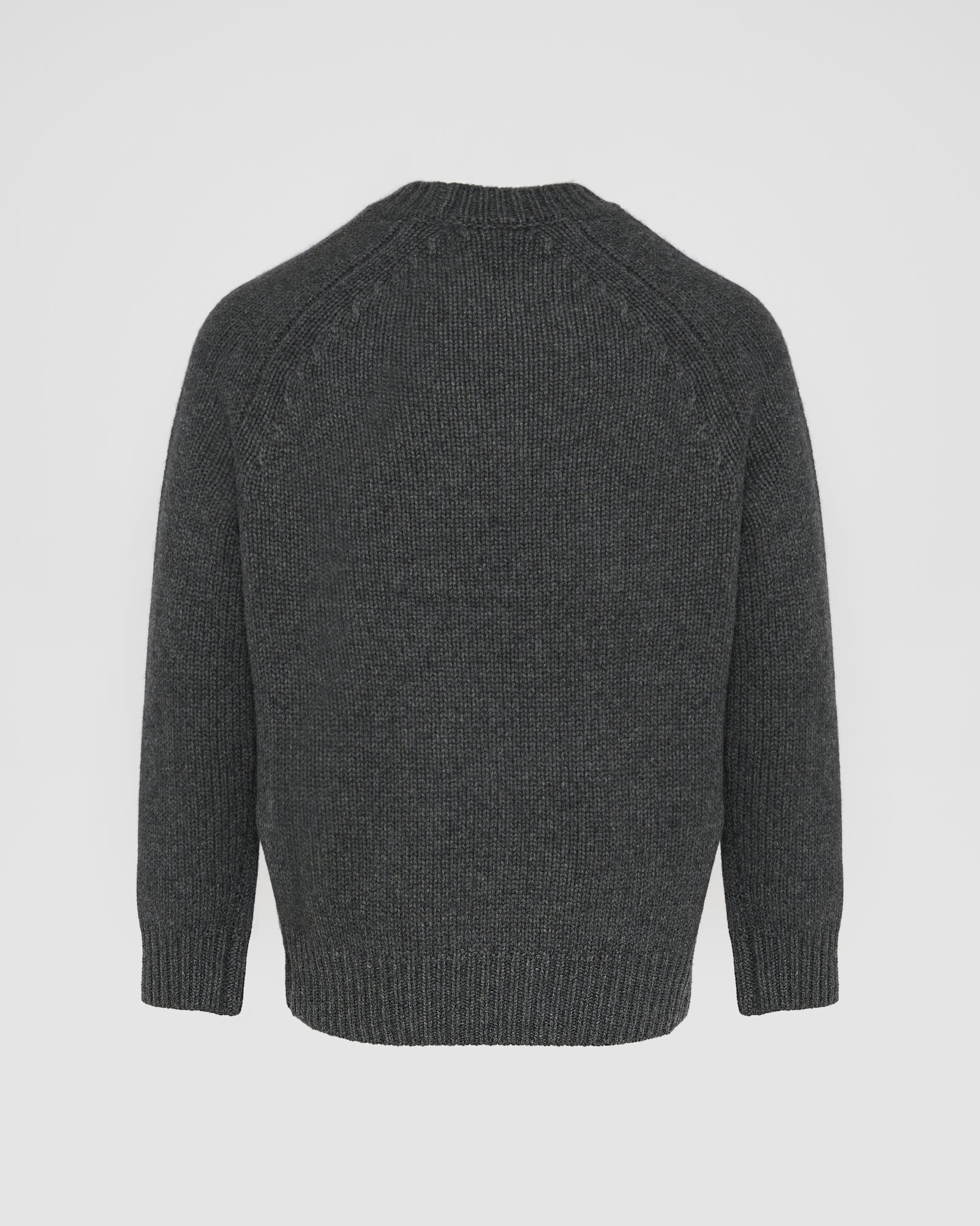 Crew neck jumper in 100% cashmere thick knit - Yves Salomon
