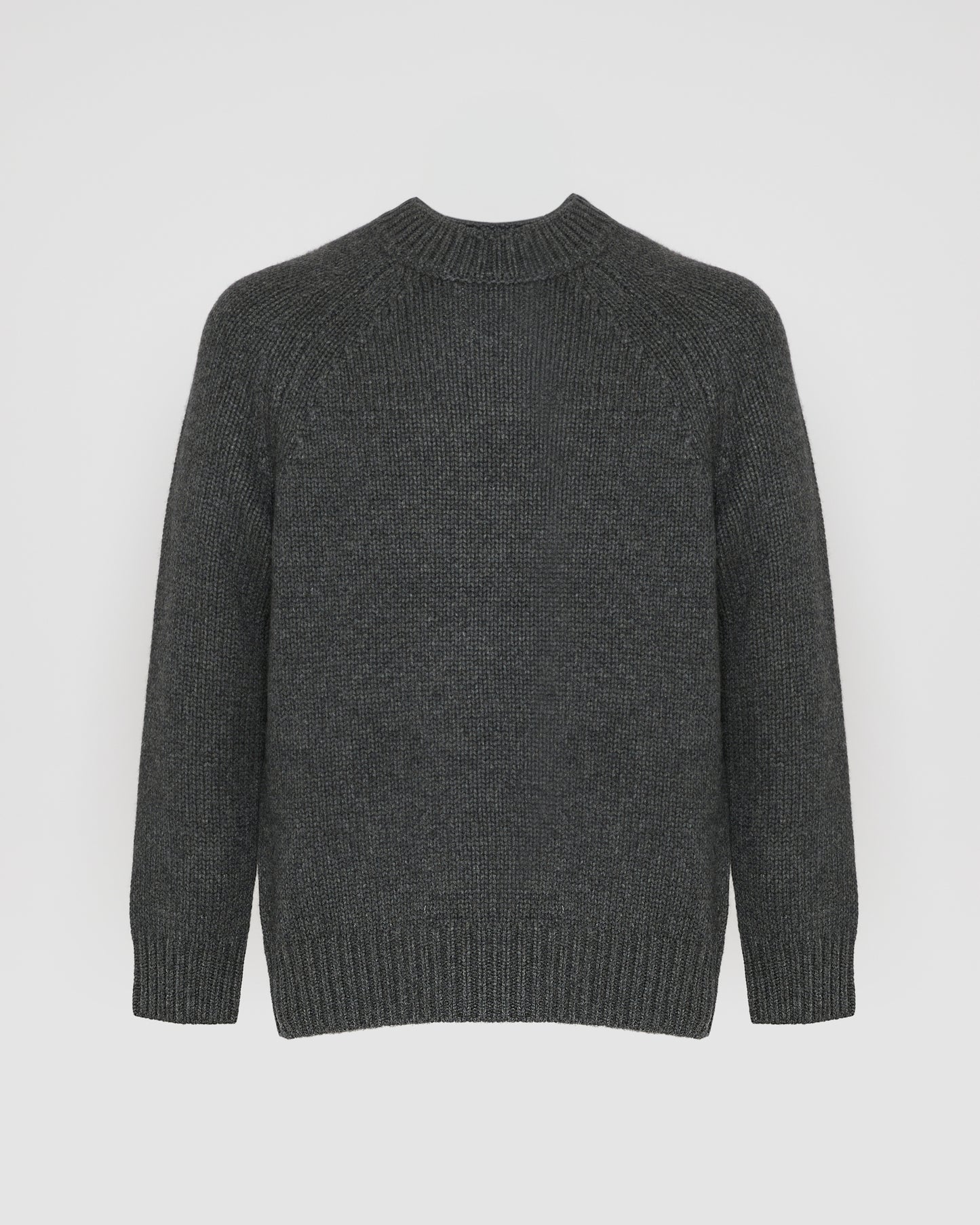 Crew neck jumper in 100% cashmere thick knit - Yves Salomon