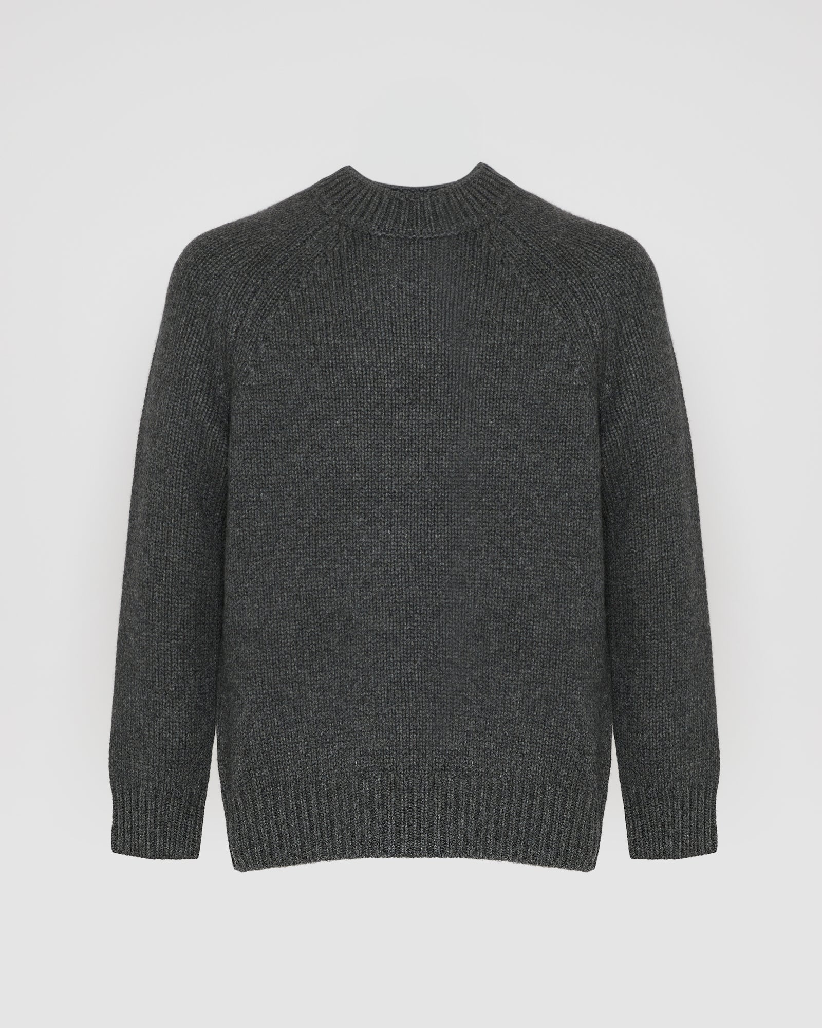 Crew neck jumper in 100% cashmere thick knit - Yves Salomon
