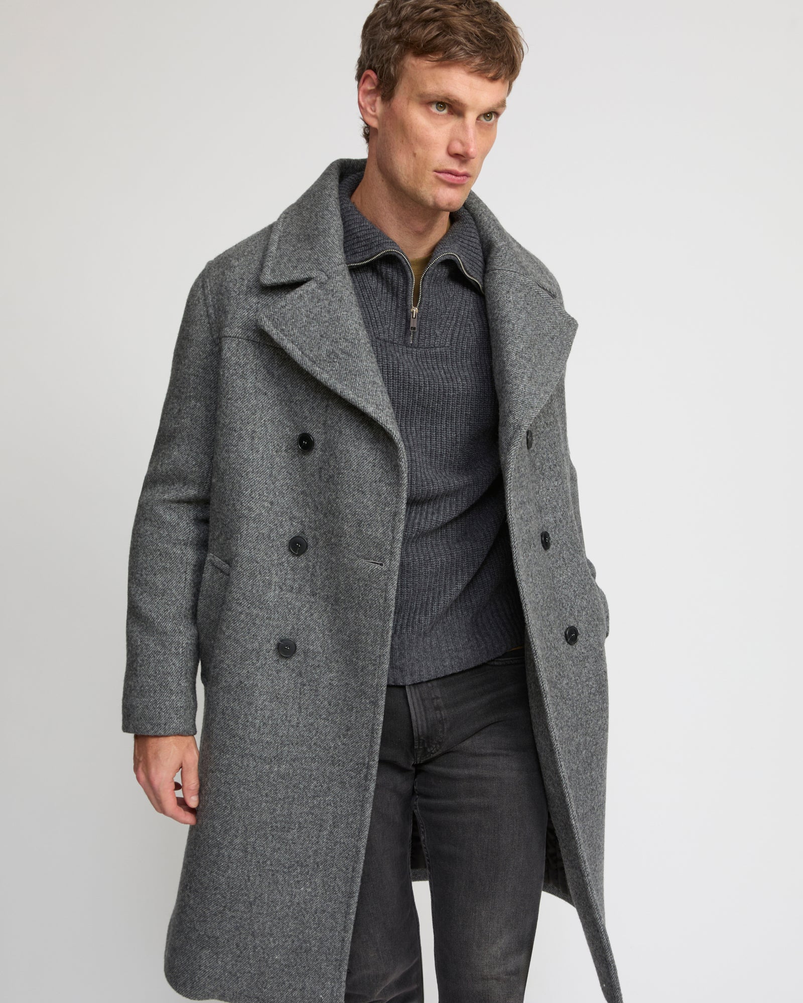 Woollen fabric coat - Yves Salomon