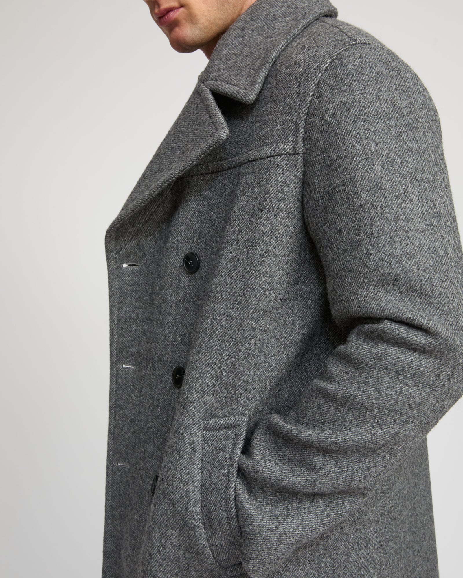 Woollen fabric coat - Yves Salomon