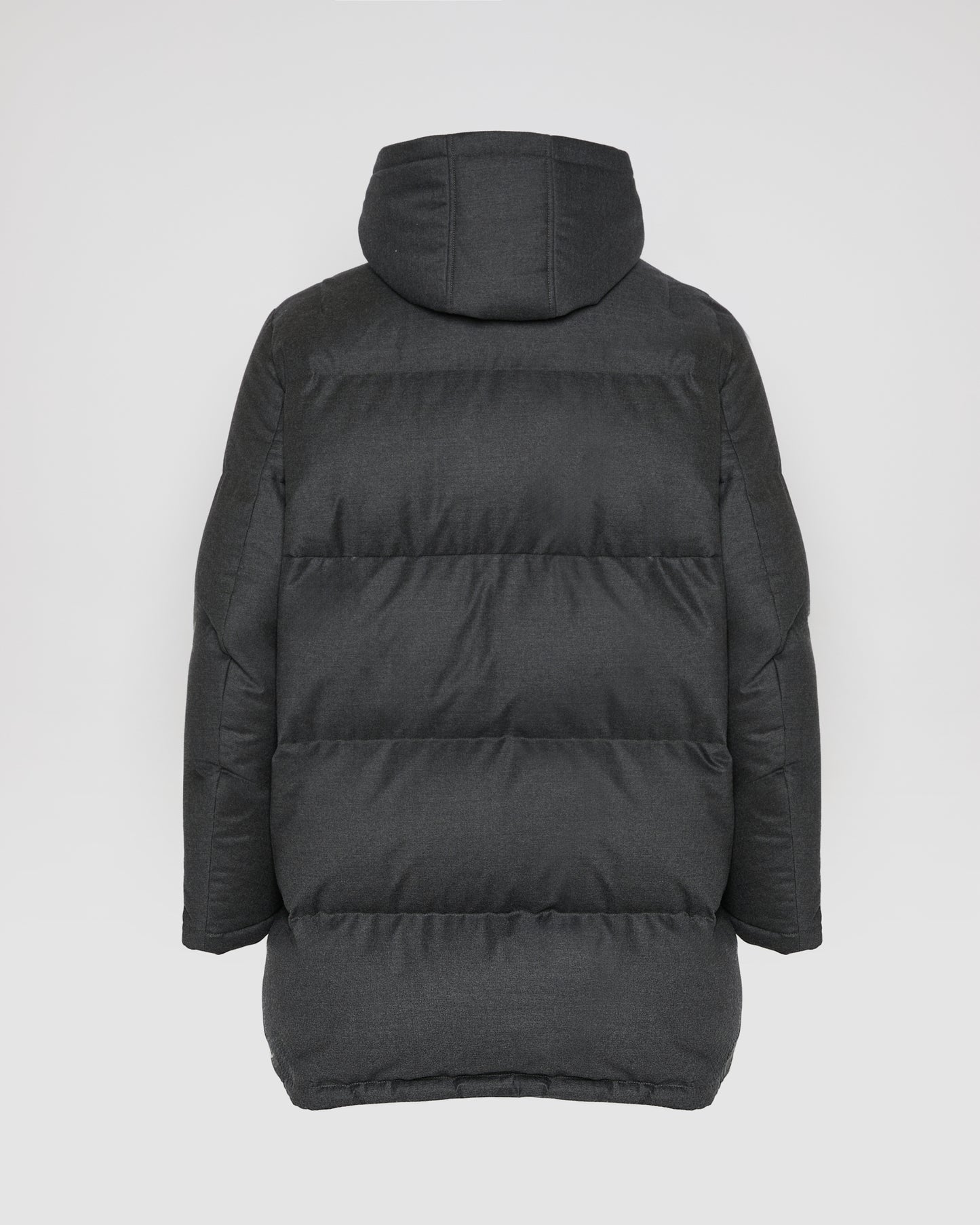 Loro Piana fabric down jacket with mink bib - Yves Salomon