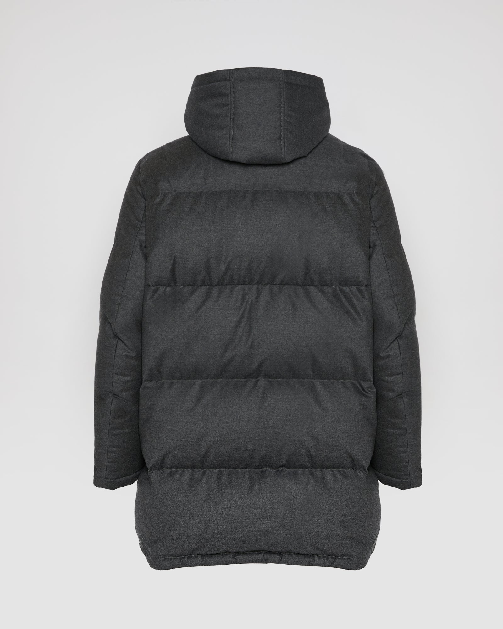 Loro Piana fabric down jacket with mink bib - Yves Salomon