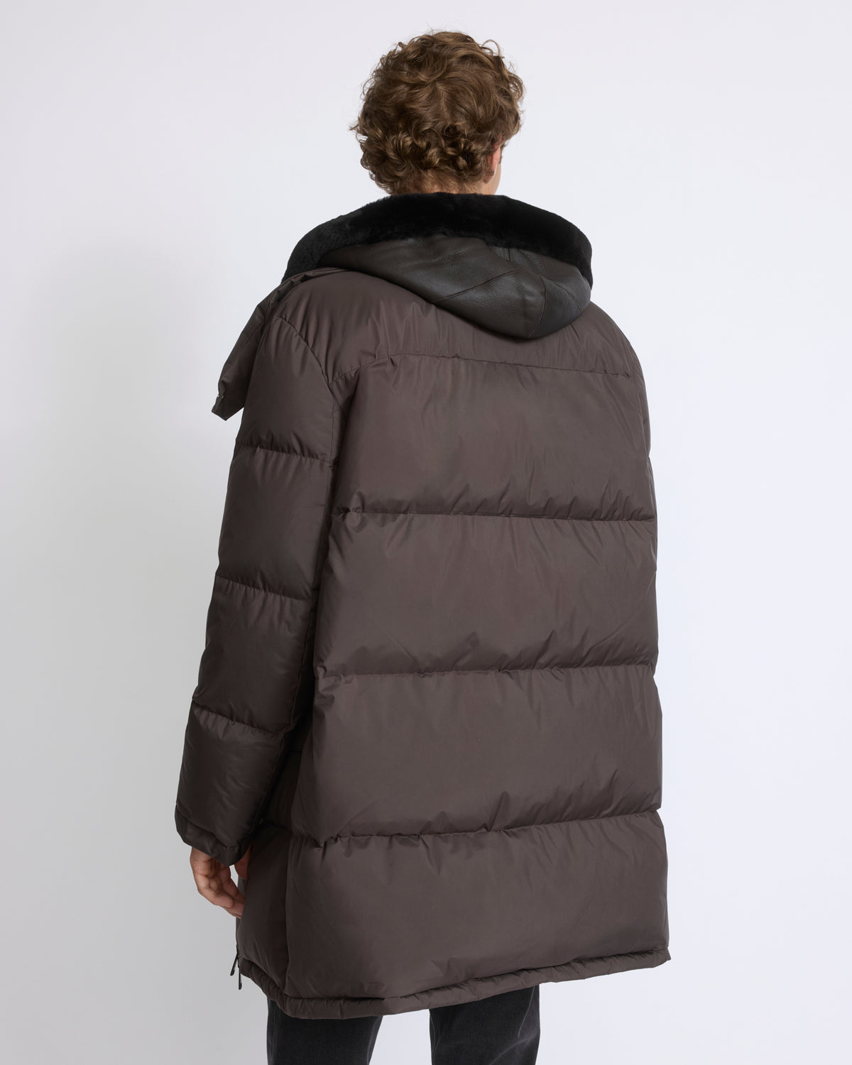 Down jacket with lambskin shearling bib - Yves Salomon - New Fall/Winter Collection