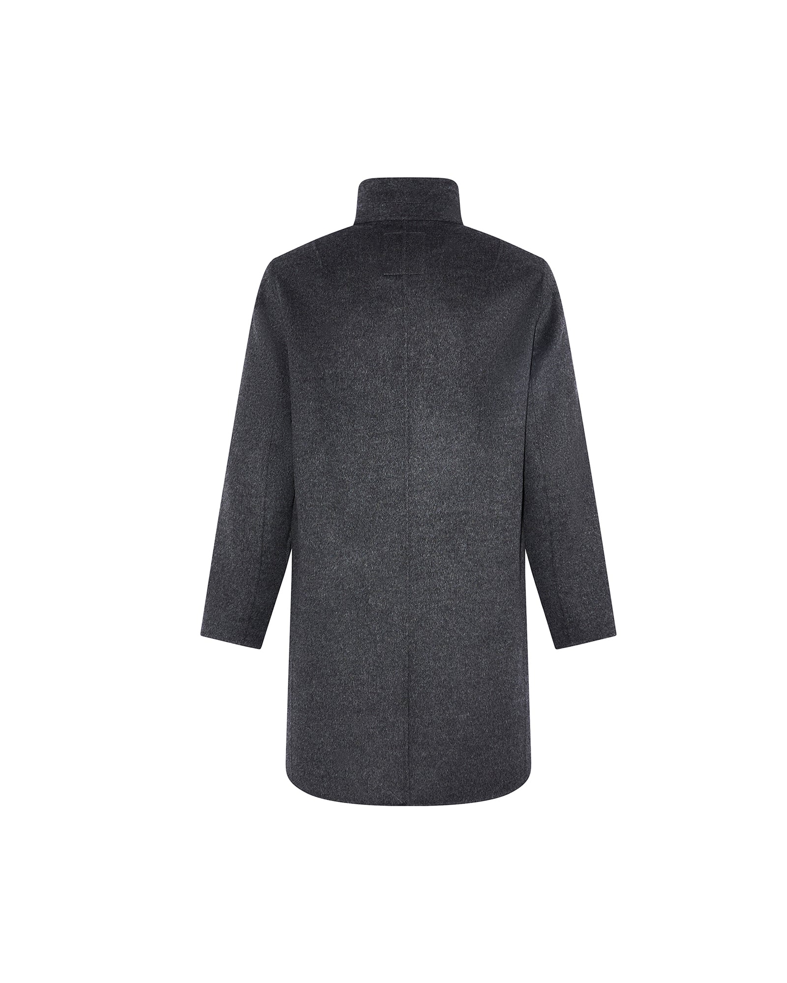 Double-sided wool-cashmere fabric coat with mink collar - Yves Salomon