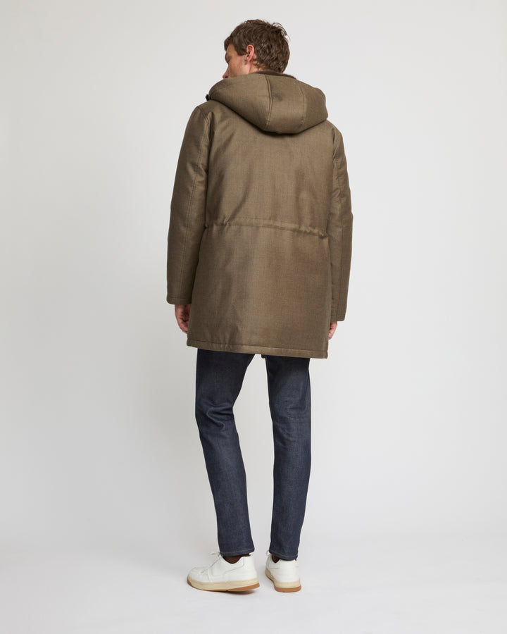 Iconic parka in Loro Piana fabric and mink fur