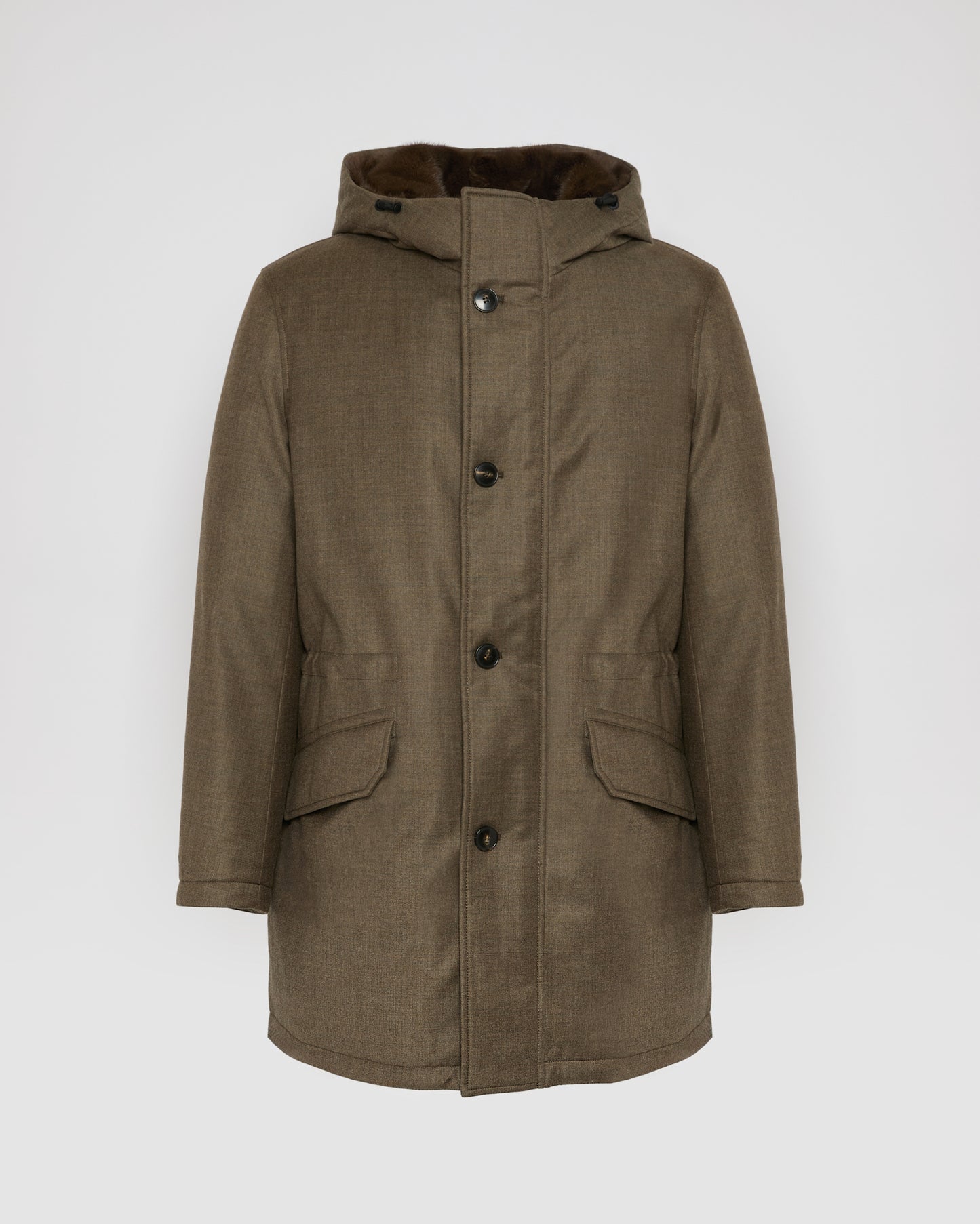 Iconic parka in Loro Piana fabric and mink fur - Yves Salomon