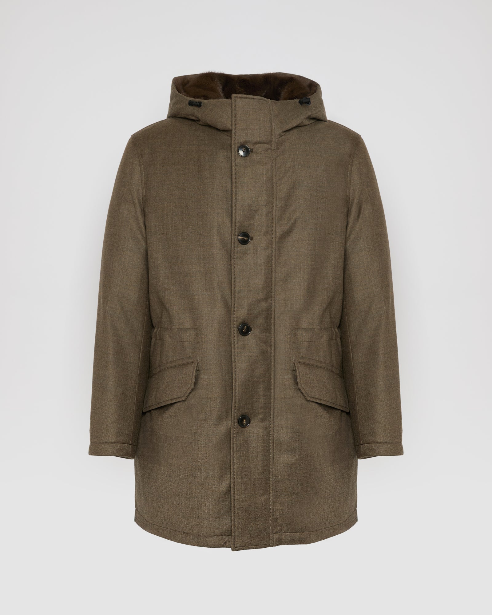 Iconic parka in Loro Piana fabric and mink fur - Yves Salomon