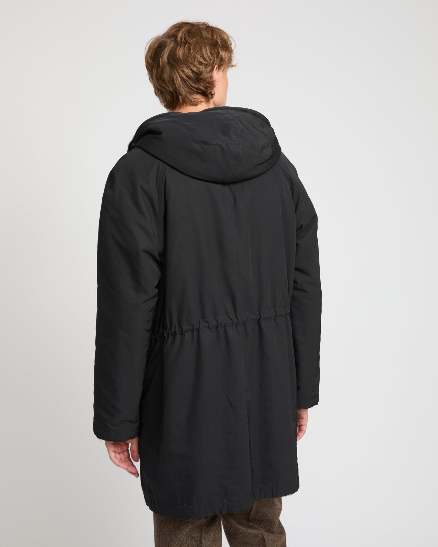 Reversible mink fur parka