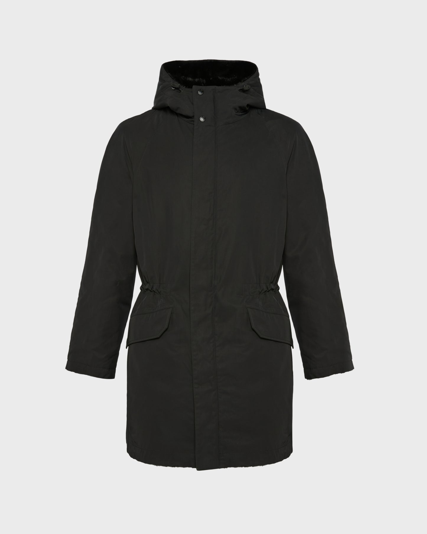 Reversible mink fur parka