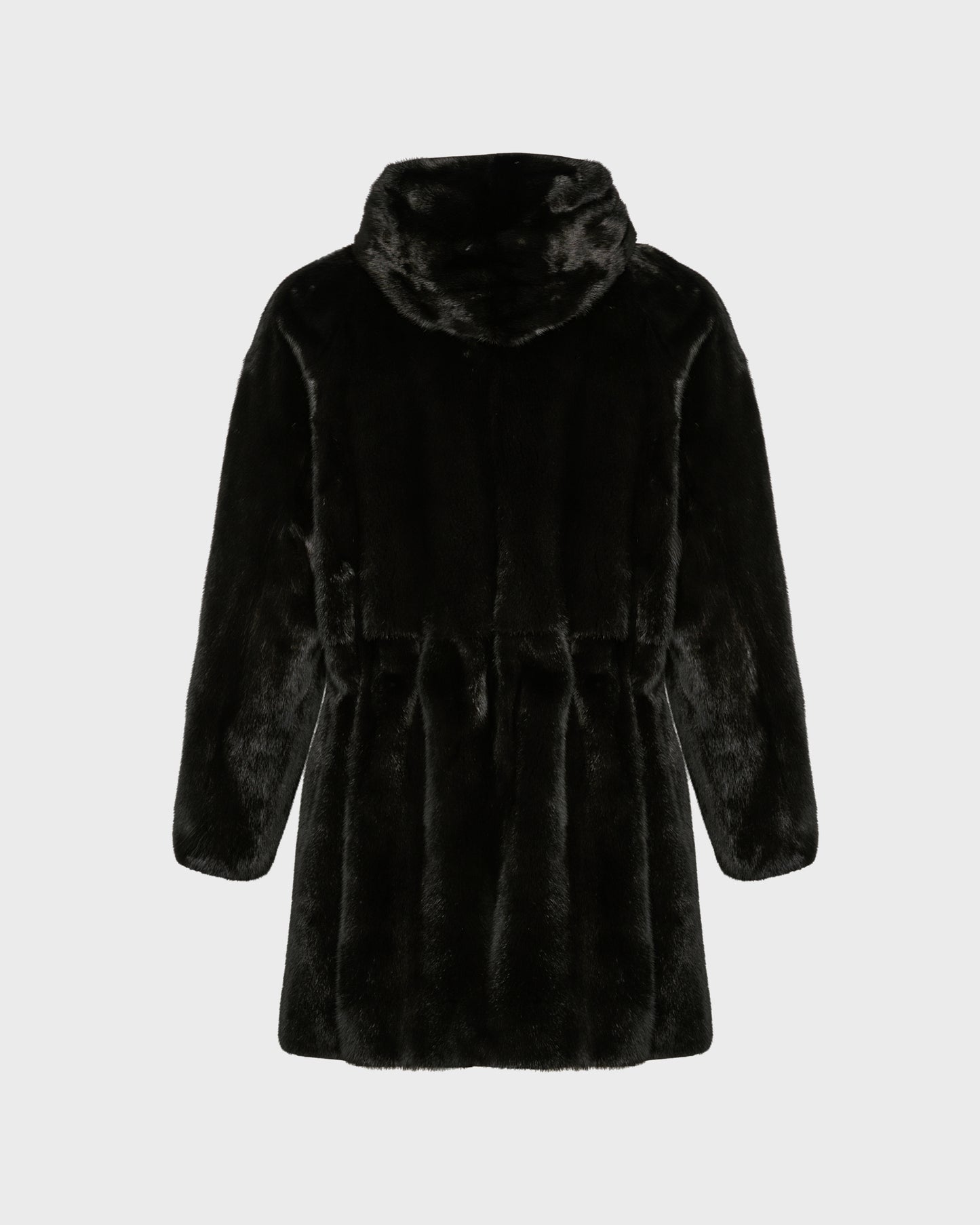 Reversible mink fur parka