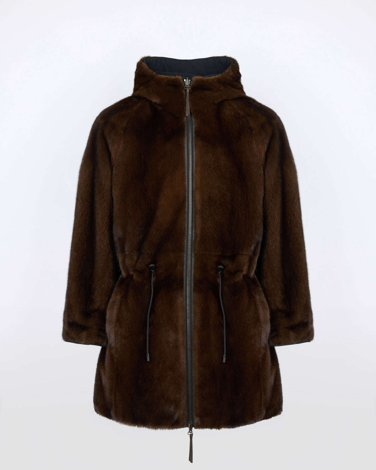 Reversible long-haired mink fur and technical fabric parka - Yves Salomon - New Fall/Winter Collection