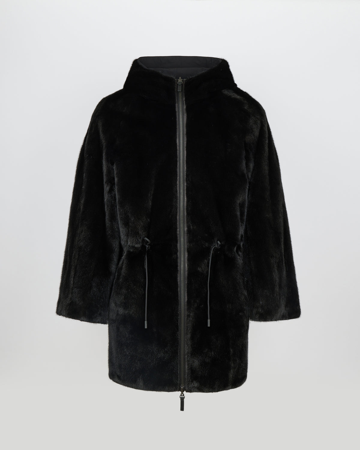 Reversible long-haired mink fur and technical fabric parka - Yves Salomon - New Fall/Winter Collection