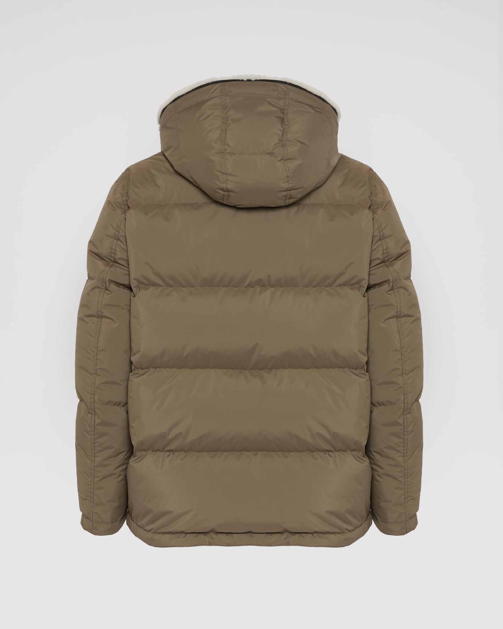 Down jacket in technical fabric and lambskin shearling - Yves Salomon