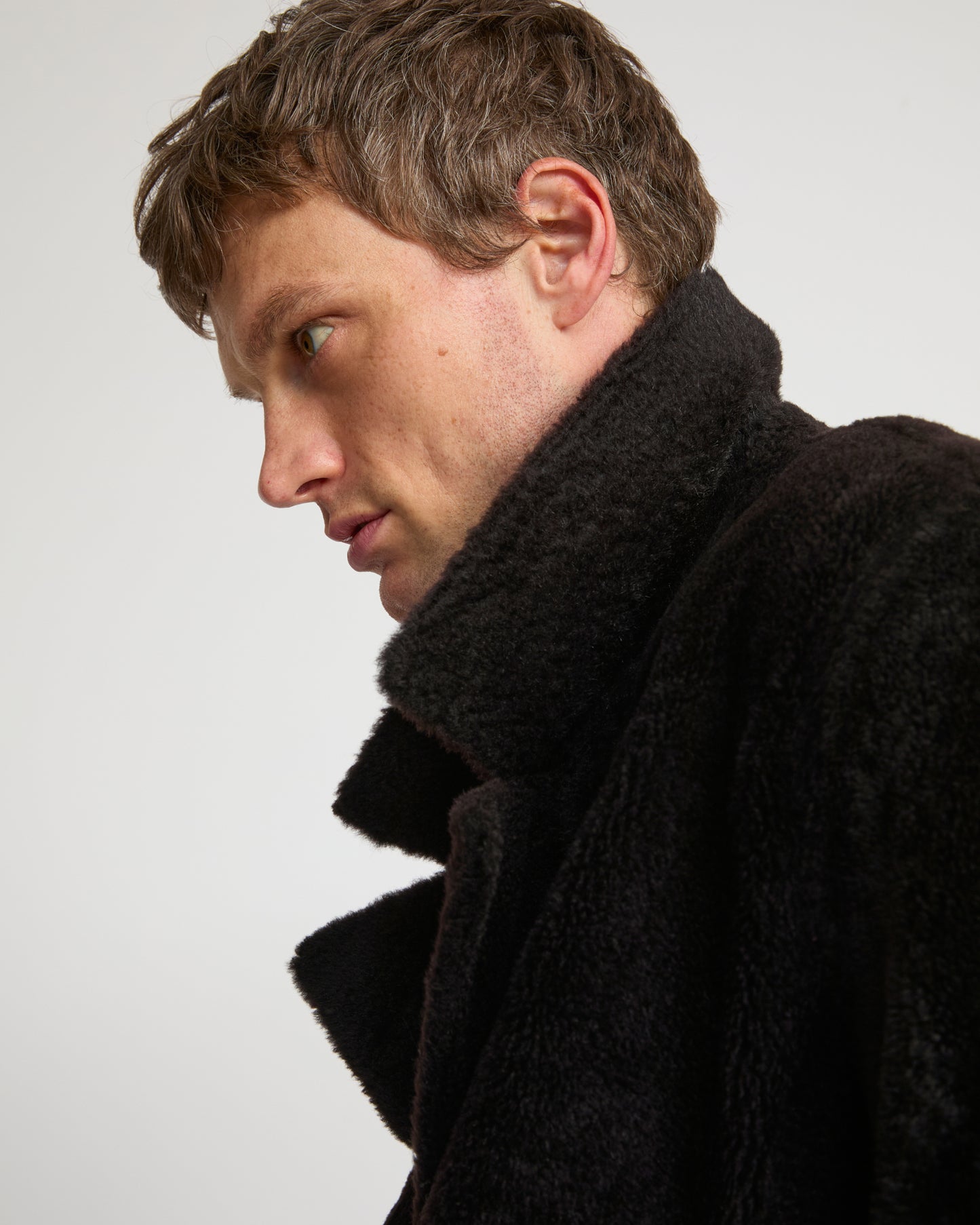 7/8 coat in Lacon shearling lambskin - Yves Salomon