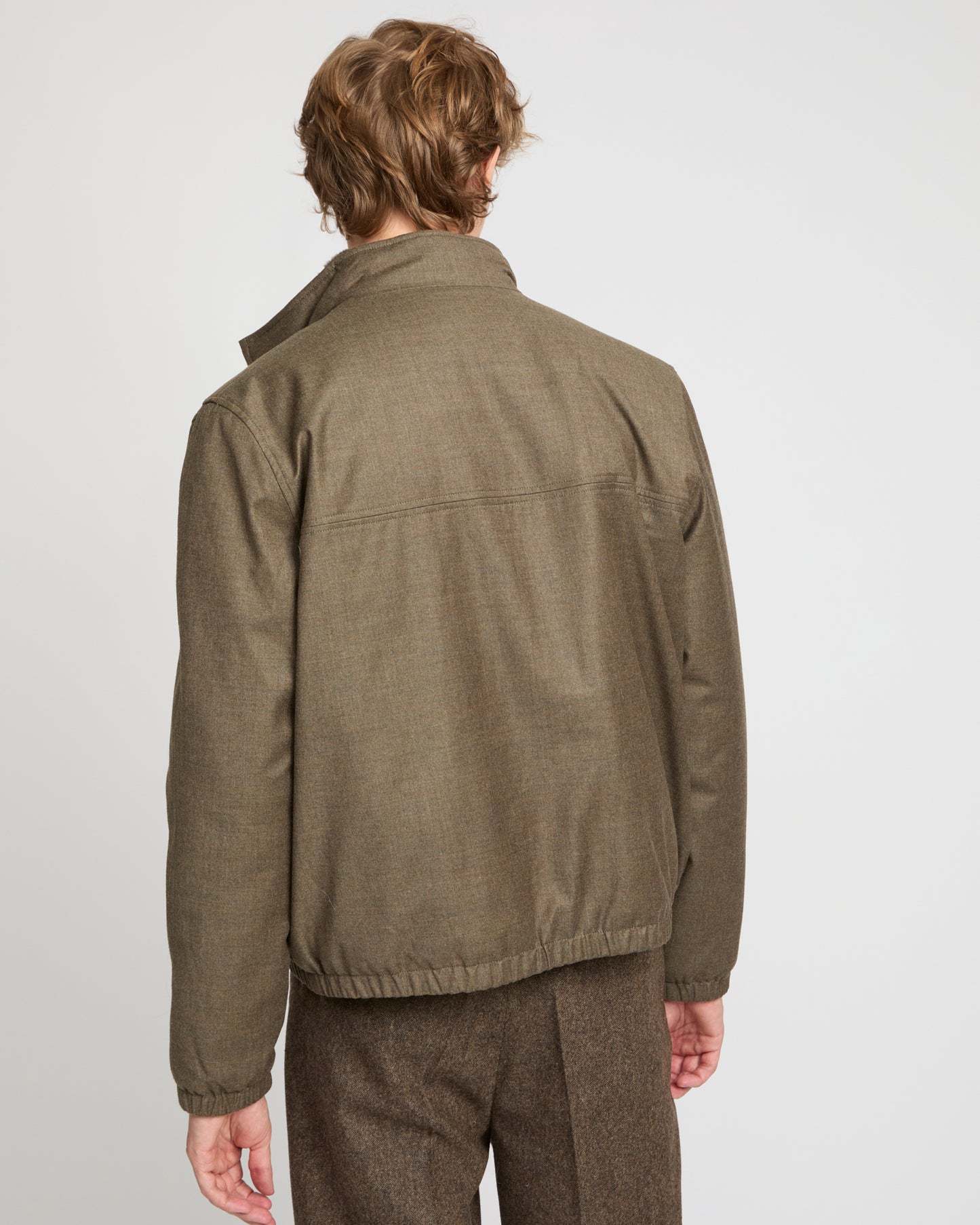 Loro Piana fabric jacket with mink collar