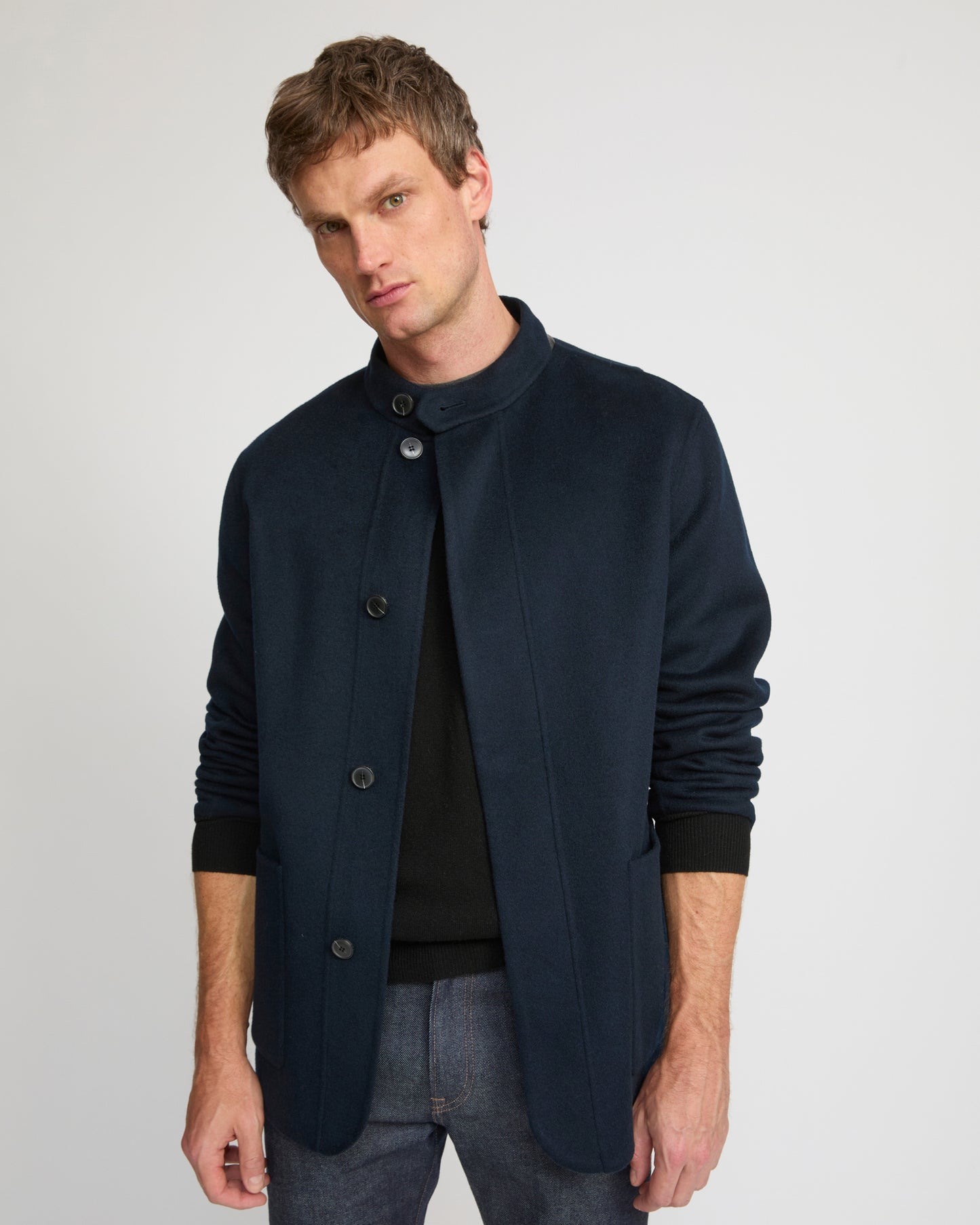 Double-sided wool-cashmere blazer - Yves Salomon
