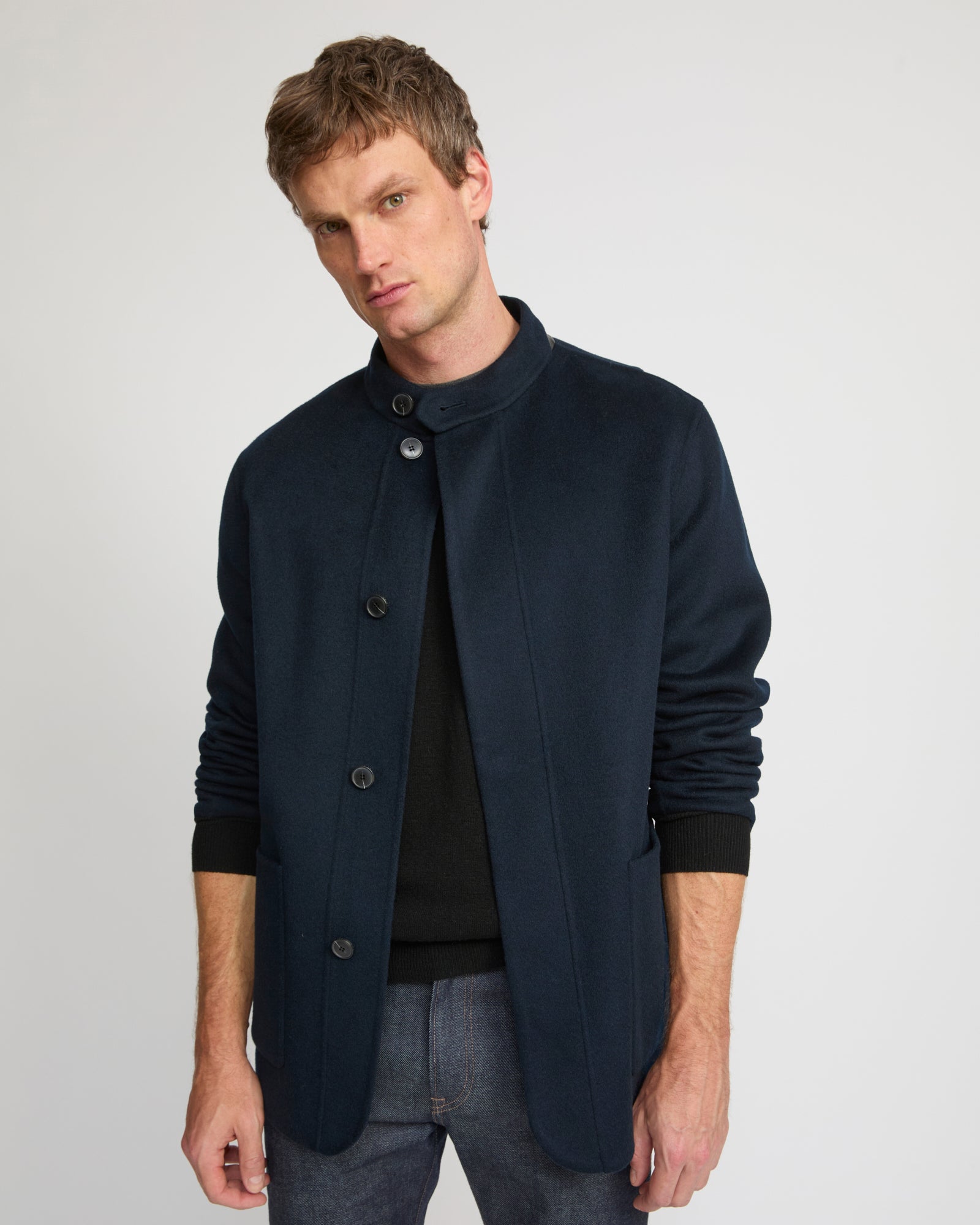 Double-sided wool-cashmere blazer - Yves Salomon