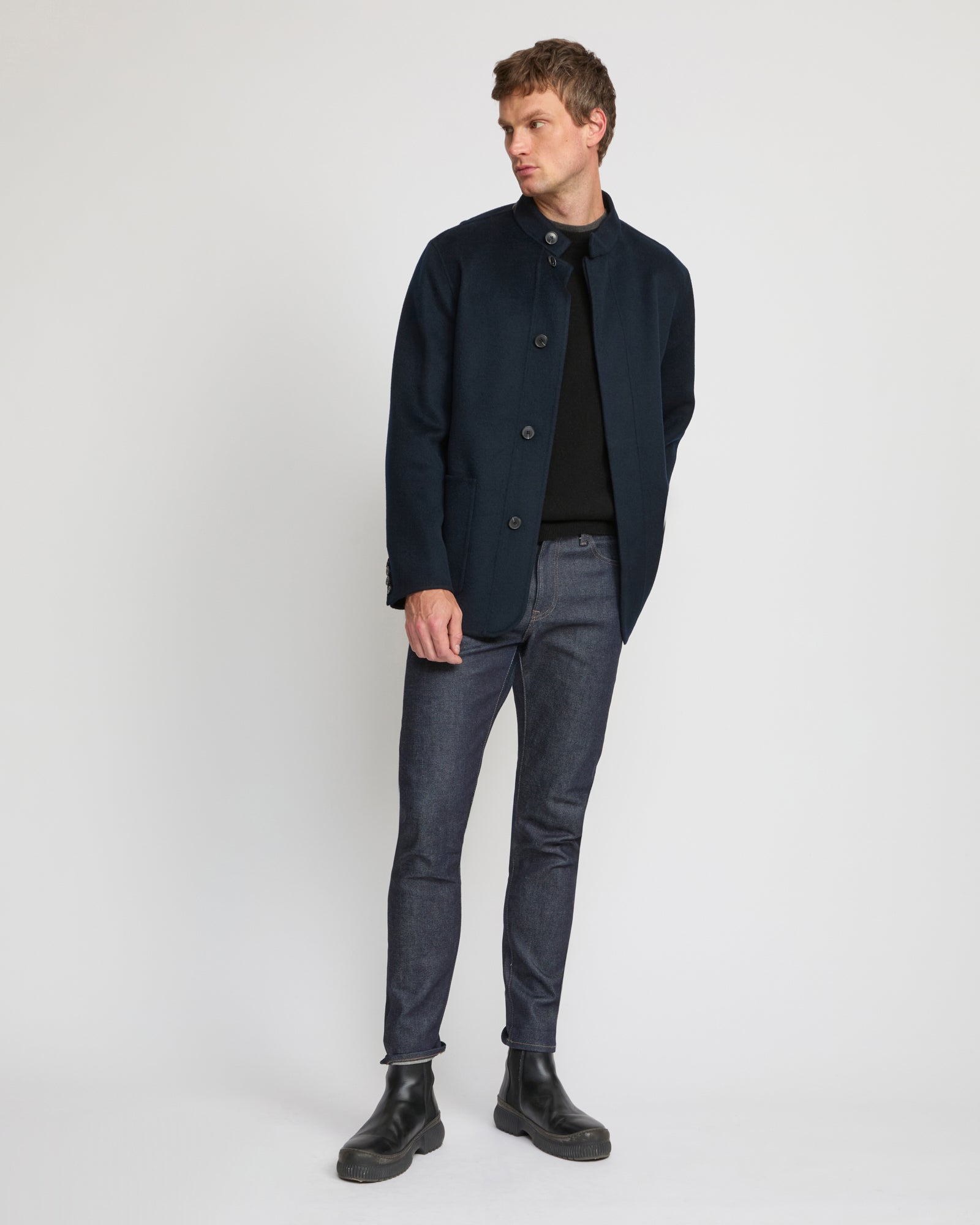 Double-sided wool-cashmere blazer - Yves Salomon