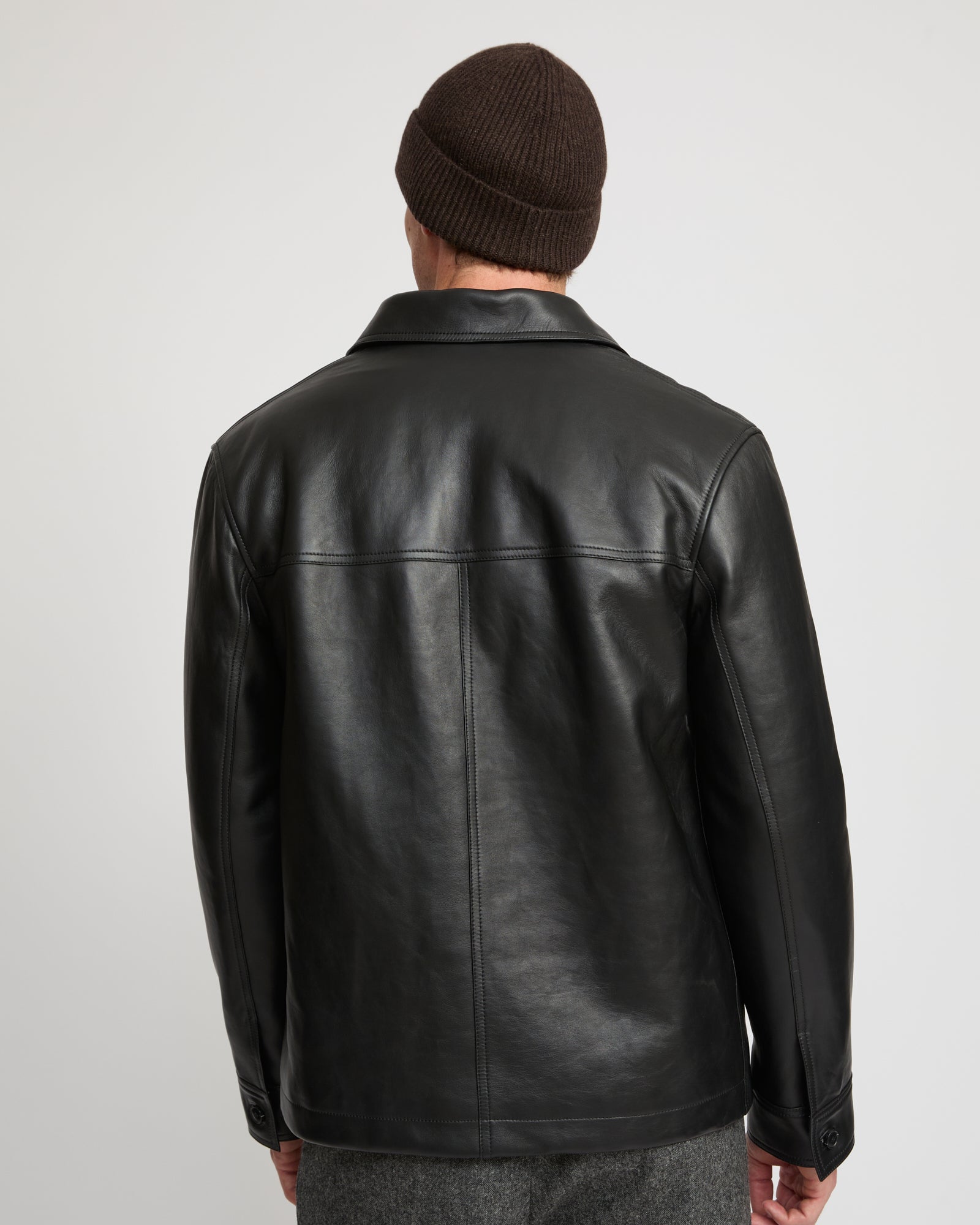 【完売品！】値下げ交渉可能RADIANT らんくん leather jacket Leather jacket with shearling collar - Black - Yves Salomon