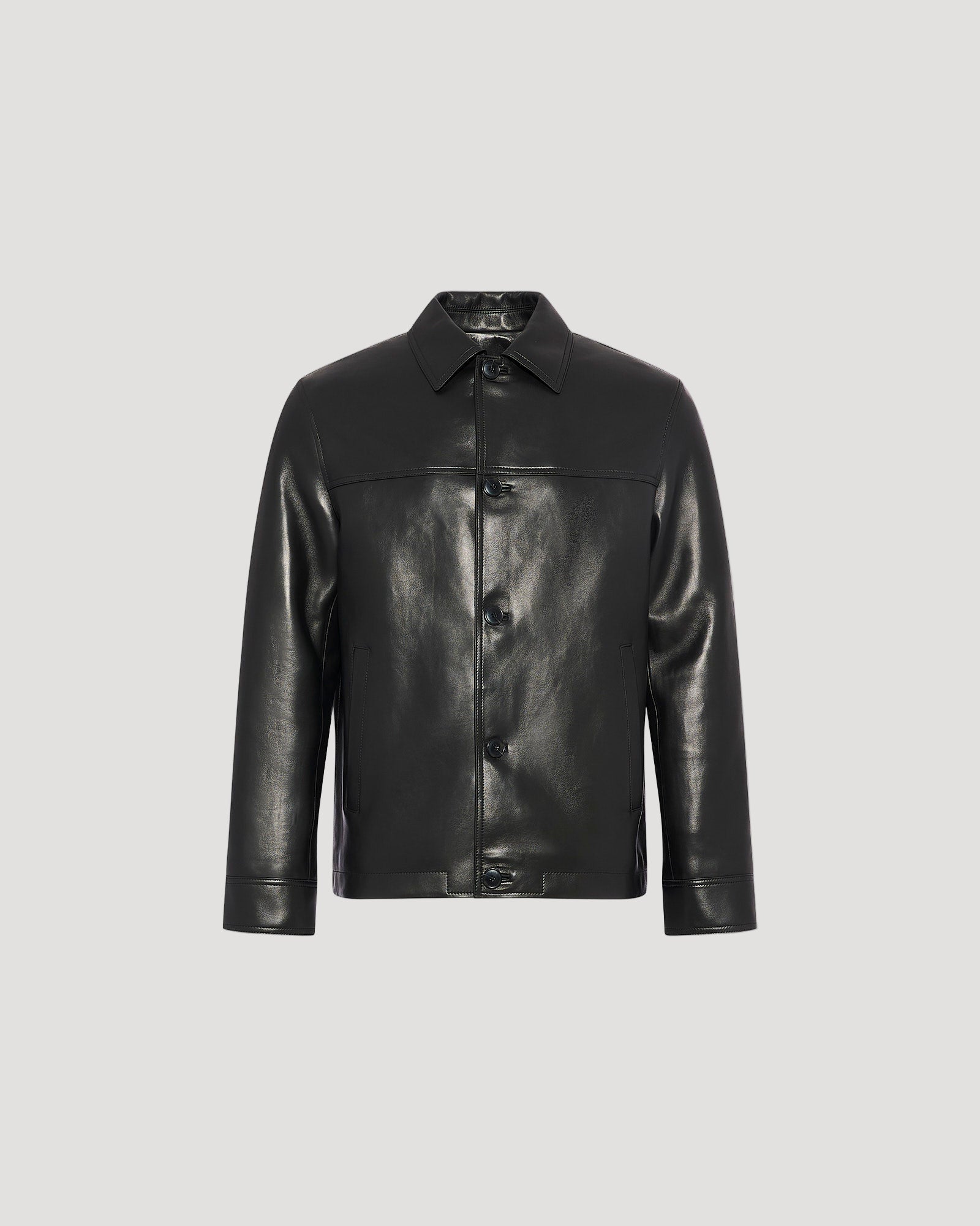 Lamb leather jacket - black - Yves Salomon – Yves Salomon US