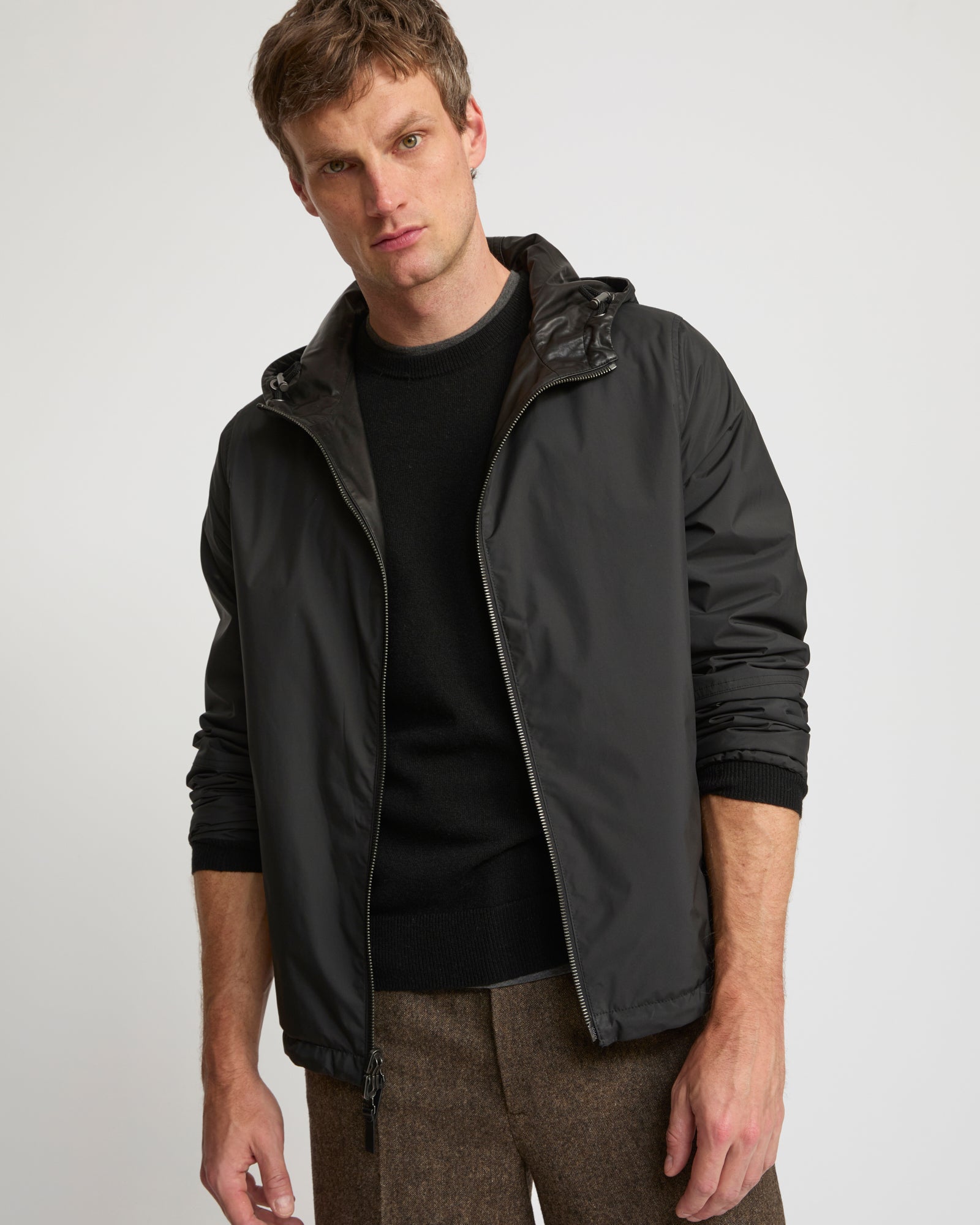 Reversible baby calfskin hoodie - Yves Salomon