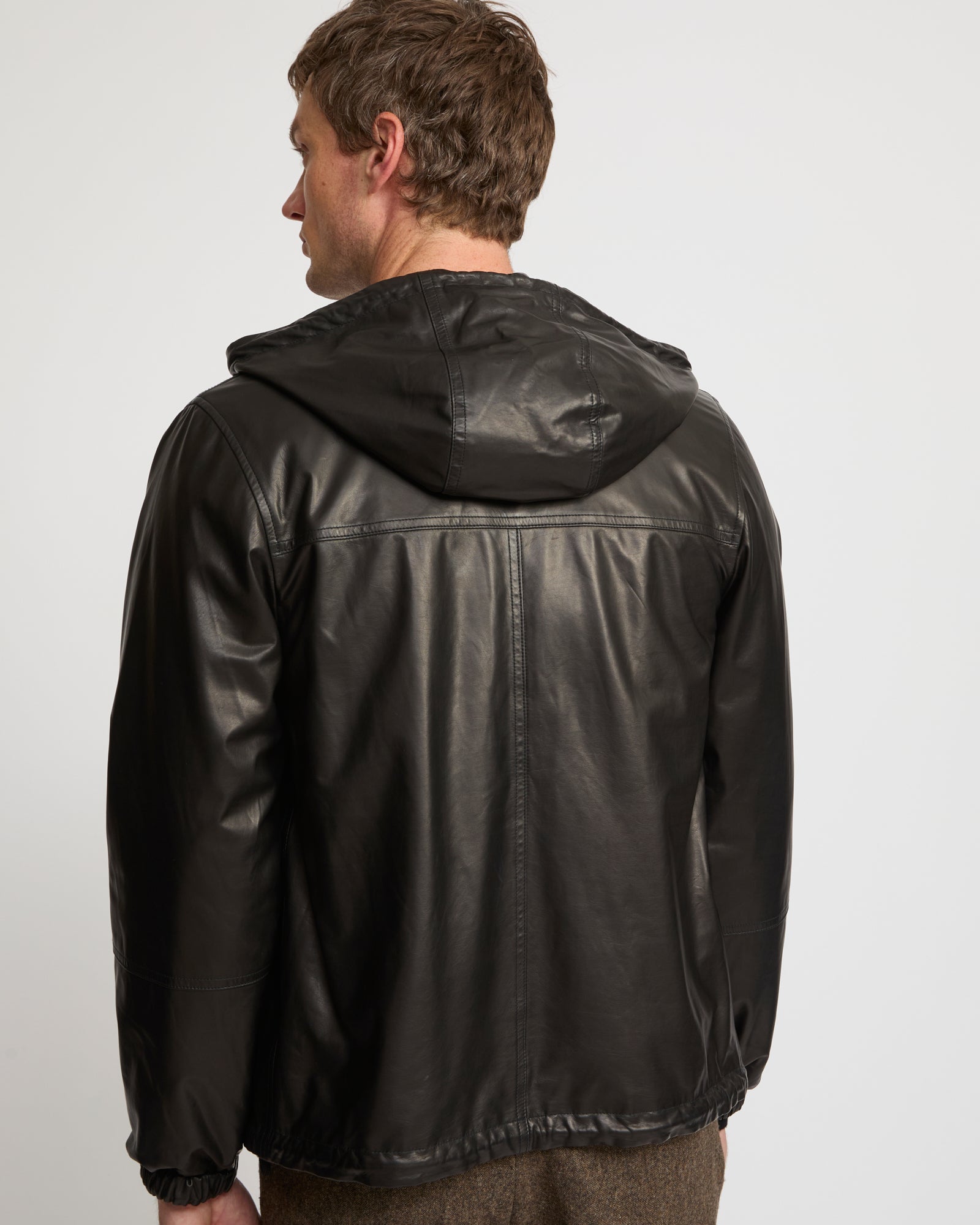 Reversible baby calfskin hoodie - Yves Salomon