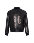 Baby calfskin varsity jacket