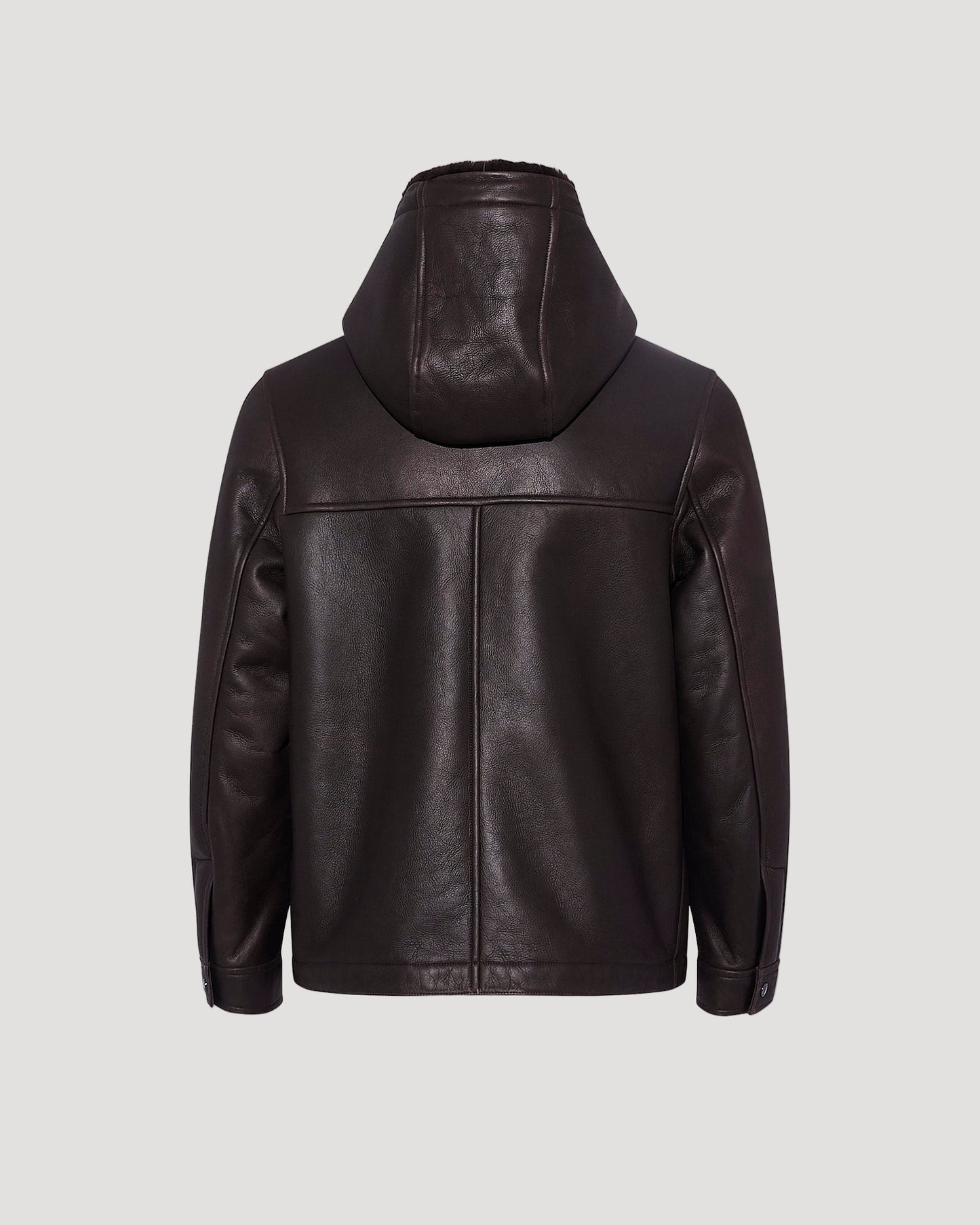 Merino lambskin shearling hoodie
