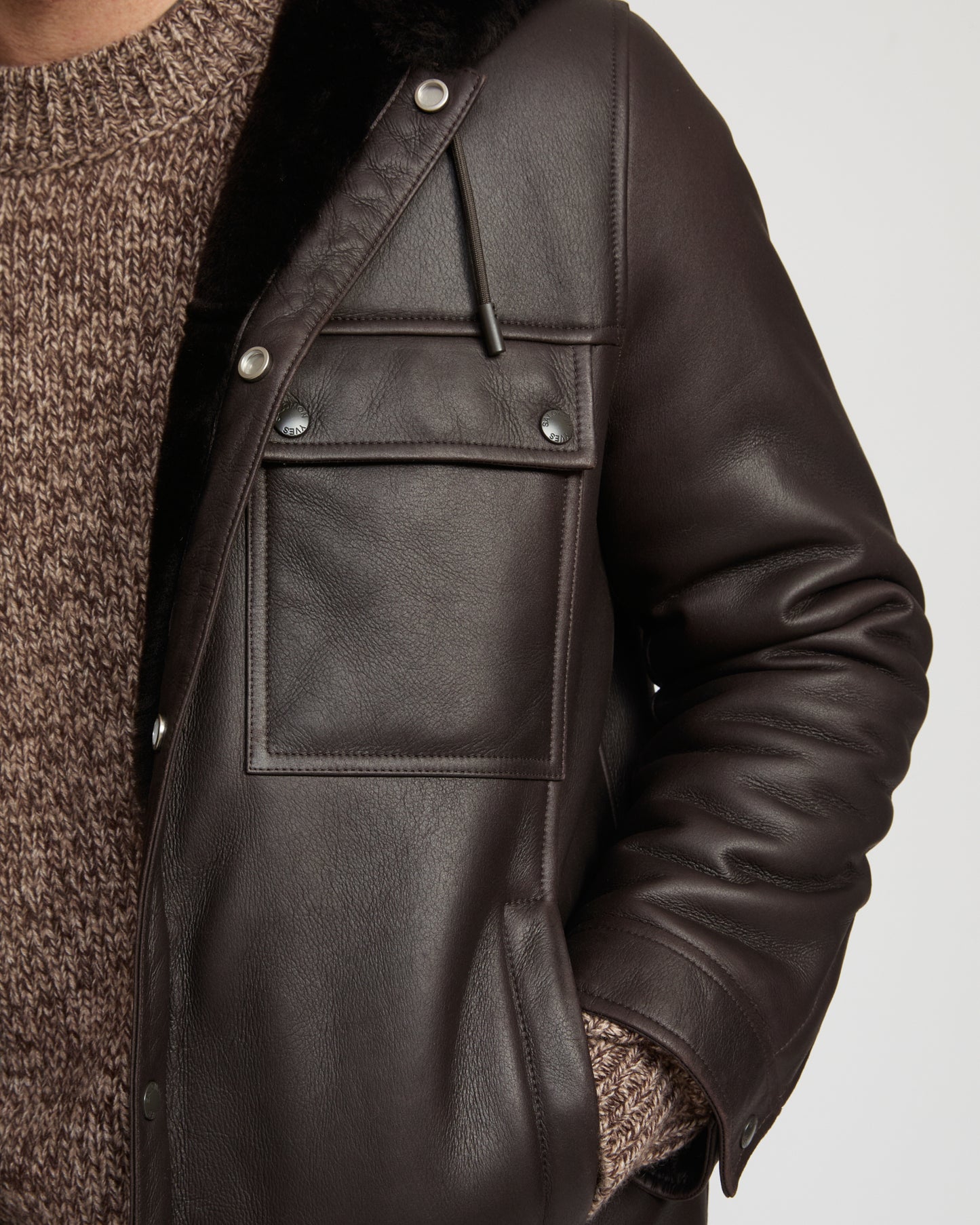 Merino lambskin shearling hoodie - Yves Salomon