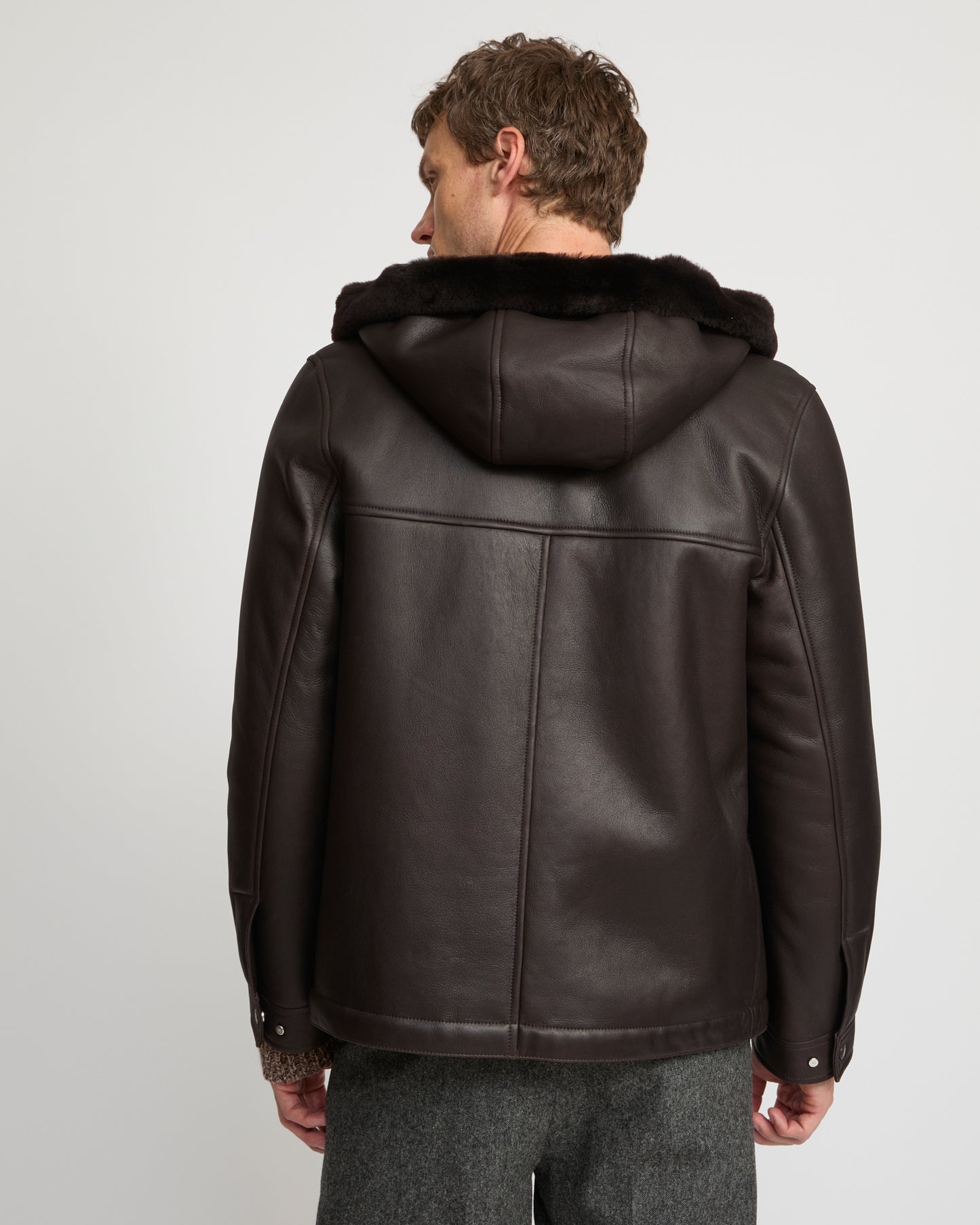 Merino lambskin shearling hoodie - Yves Salomon