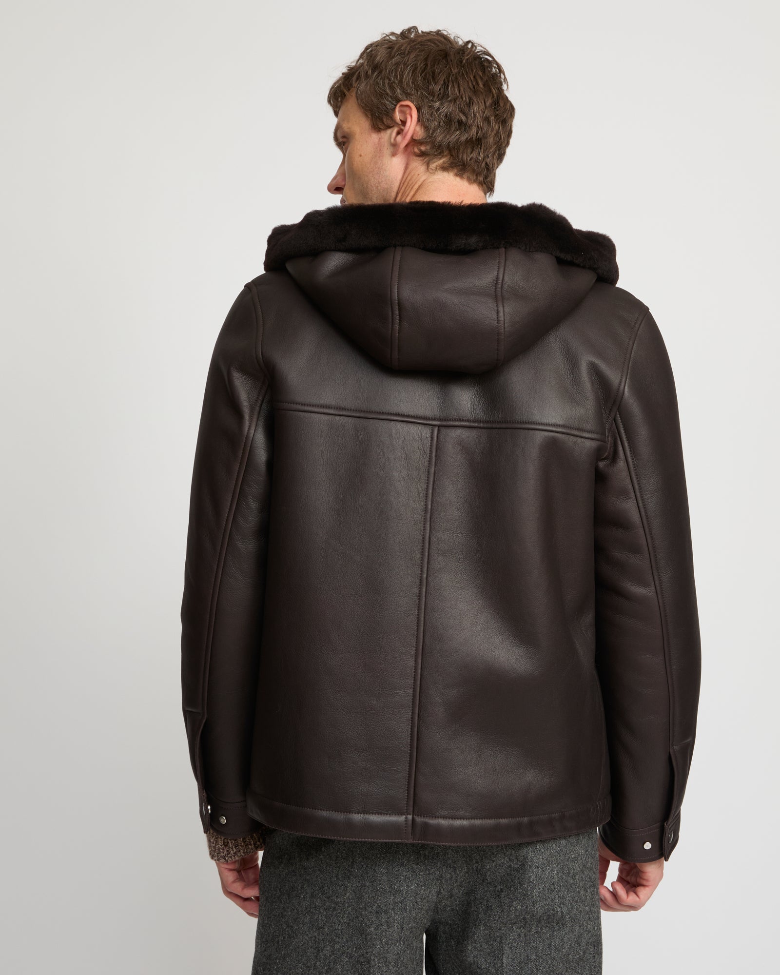 Merino lambskin shearling hoodie - Yves Salomon