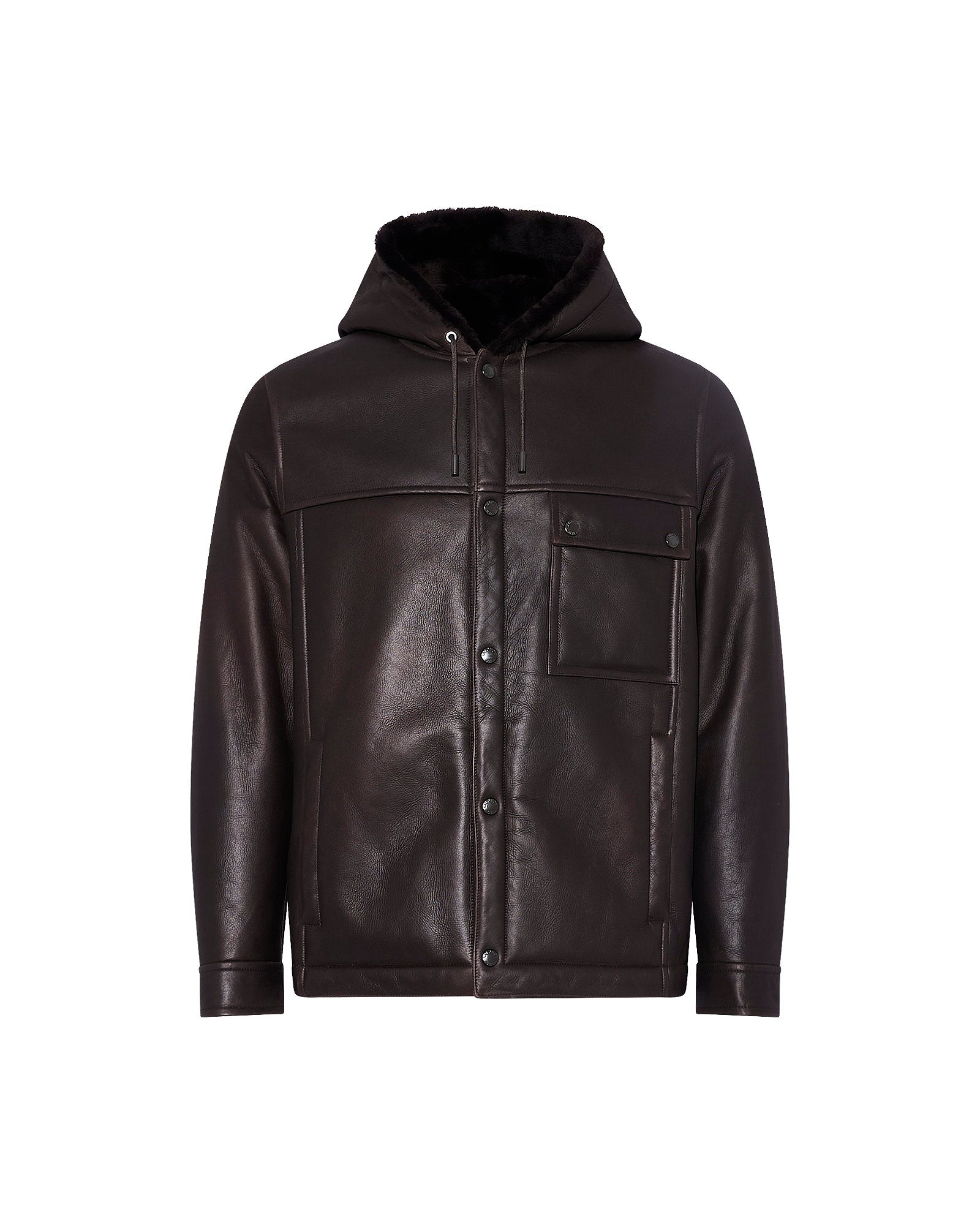 Merino lambskin shearling hoodie - Yves Salomon