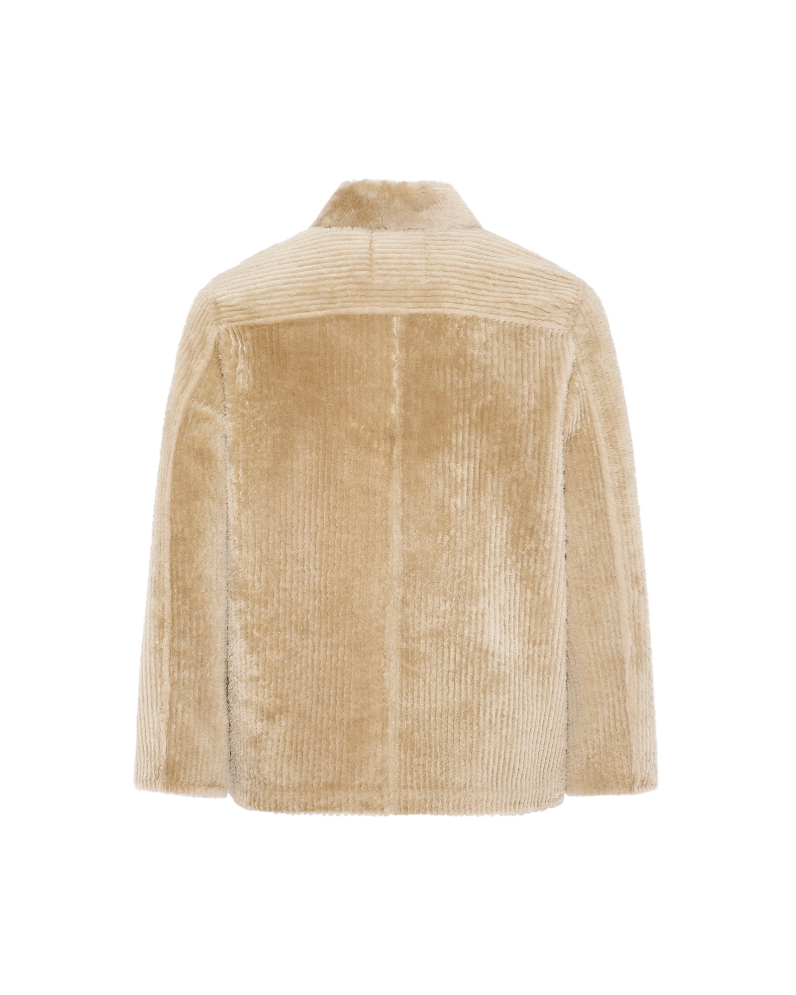 Ribbed Merino lamsbkin shearling overshirt - Yves Salomon