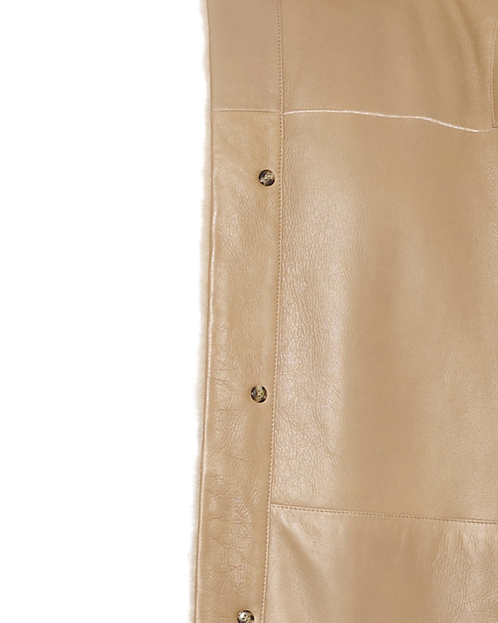 Ribbed Merino lamsbkin shearling overshirt - Yves Salomon