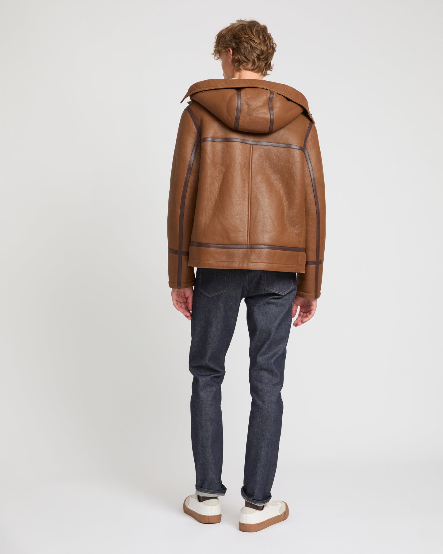 Aviator lambskin shearling hoodie
