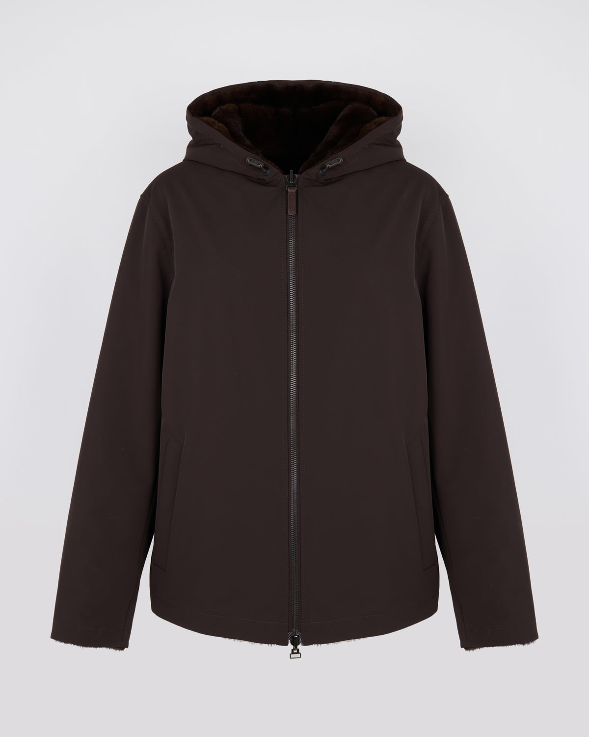 Reversible long-haired mink fur and technical fabric hooded jacket - Yves Salomon - New Fall/Winter Collection