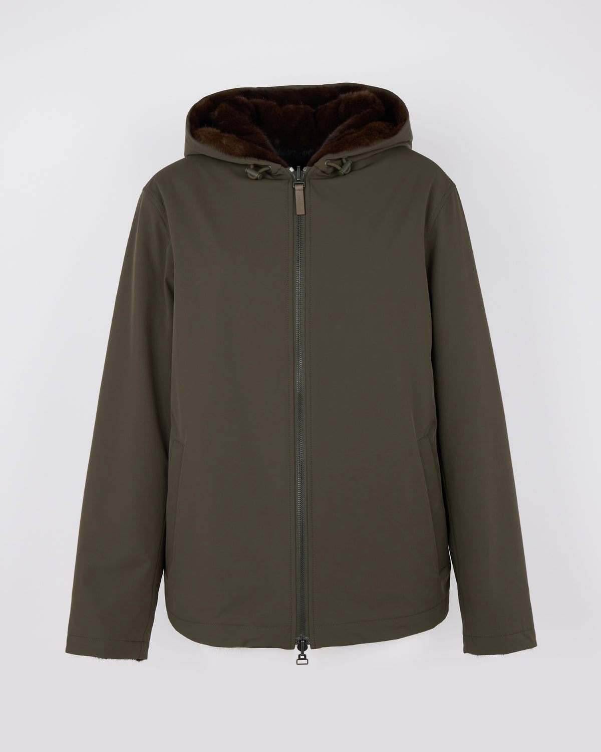 Reversible long-haired mink fur and technical fabric hooded jacket - Yves Salomon - New Fall/Winter Collection