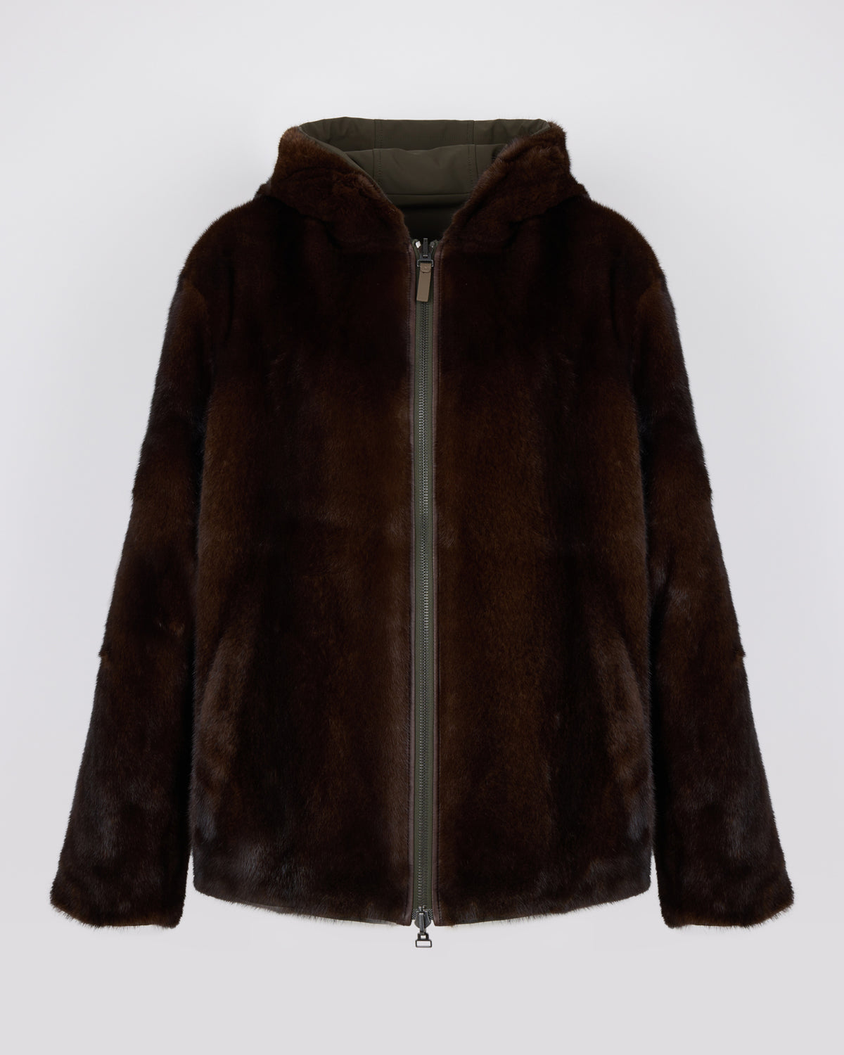 Reversible long-haired mink fur and technical fabric hooded jacket - Yves Salomon - New Fall/Winter Collection